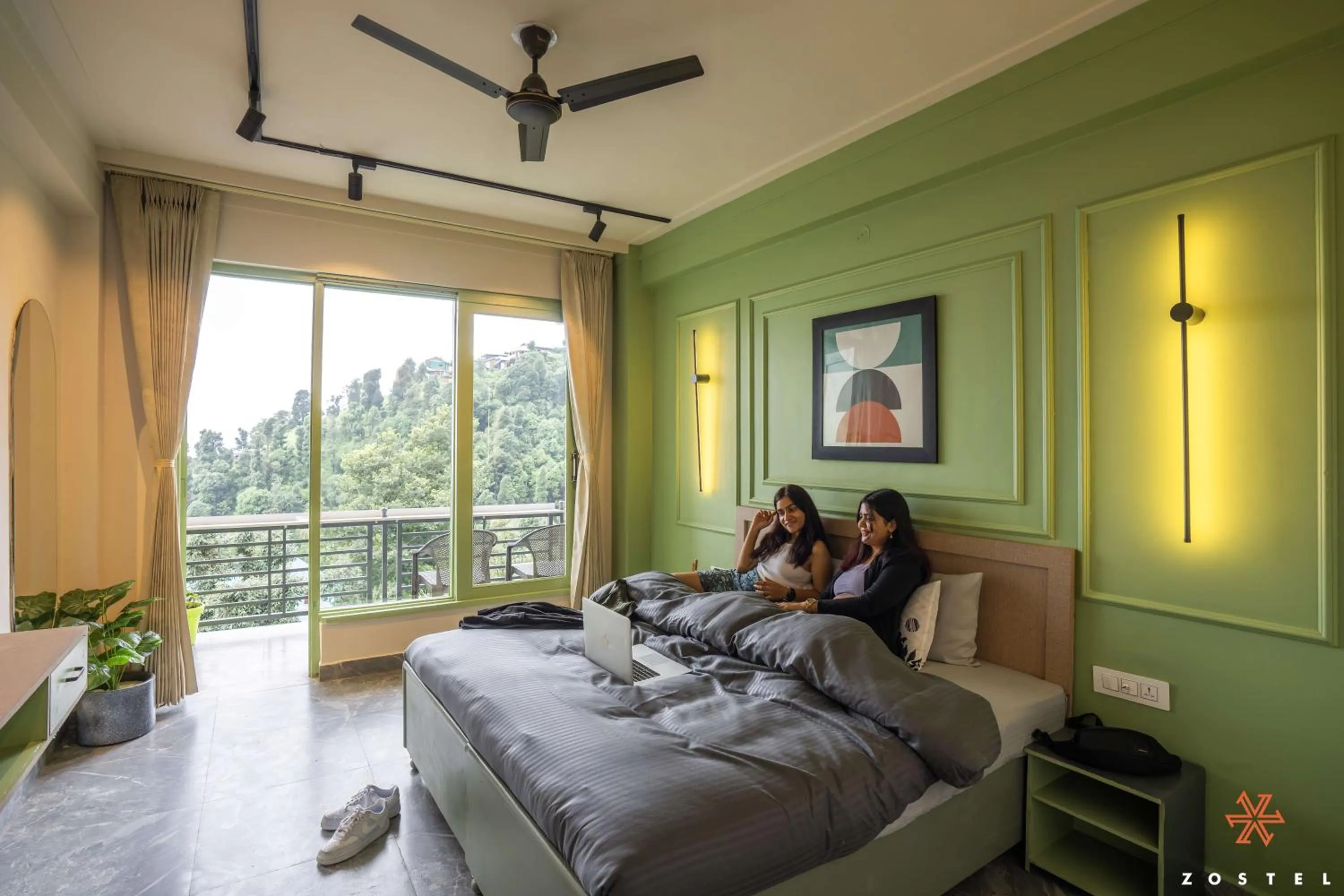 Bed in Zostel Dharamkot