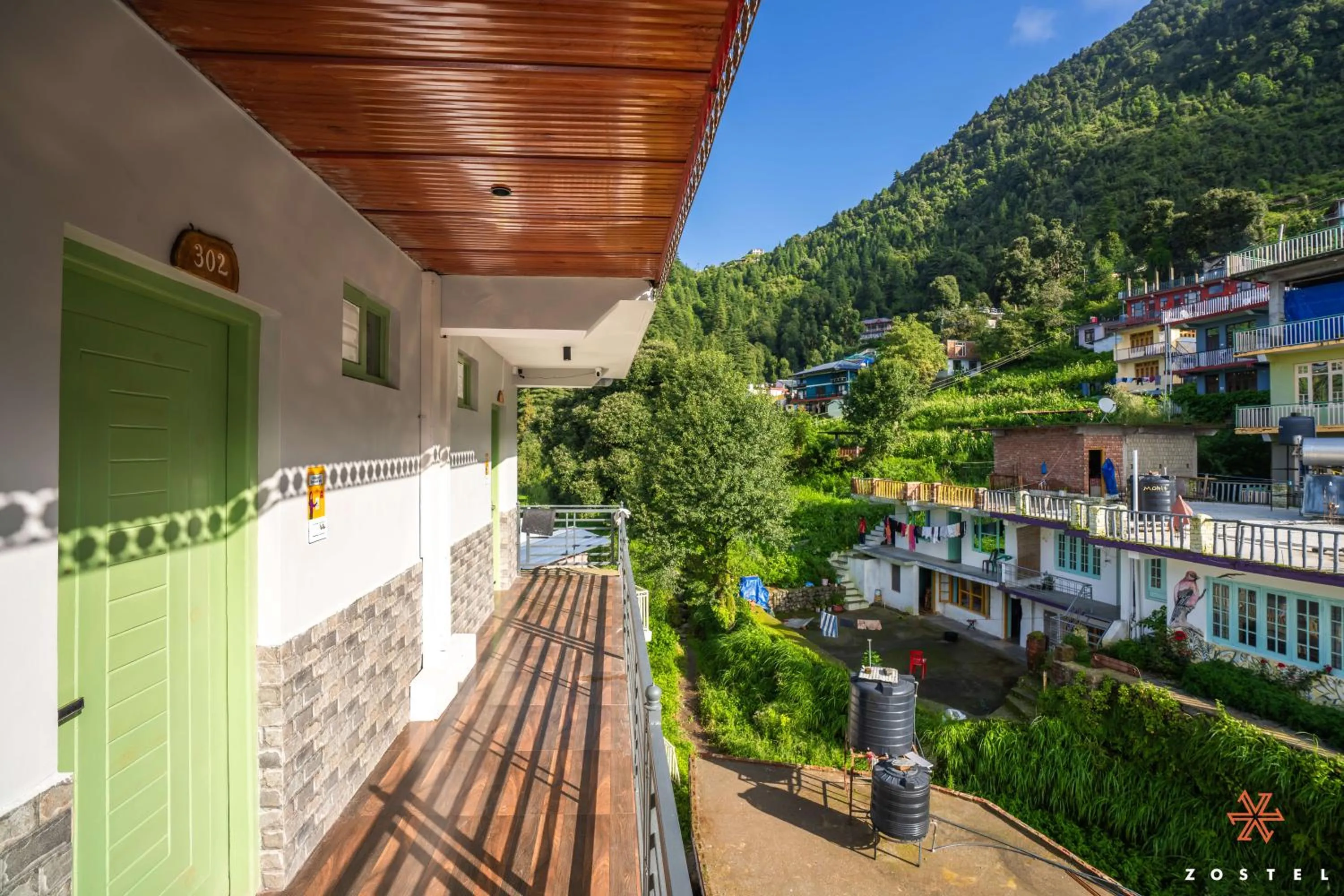 Property building in Zostel Dharamkot