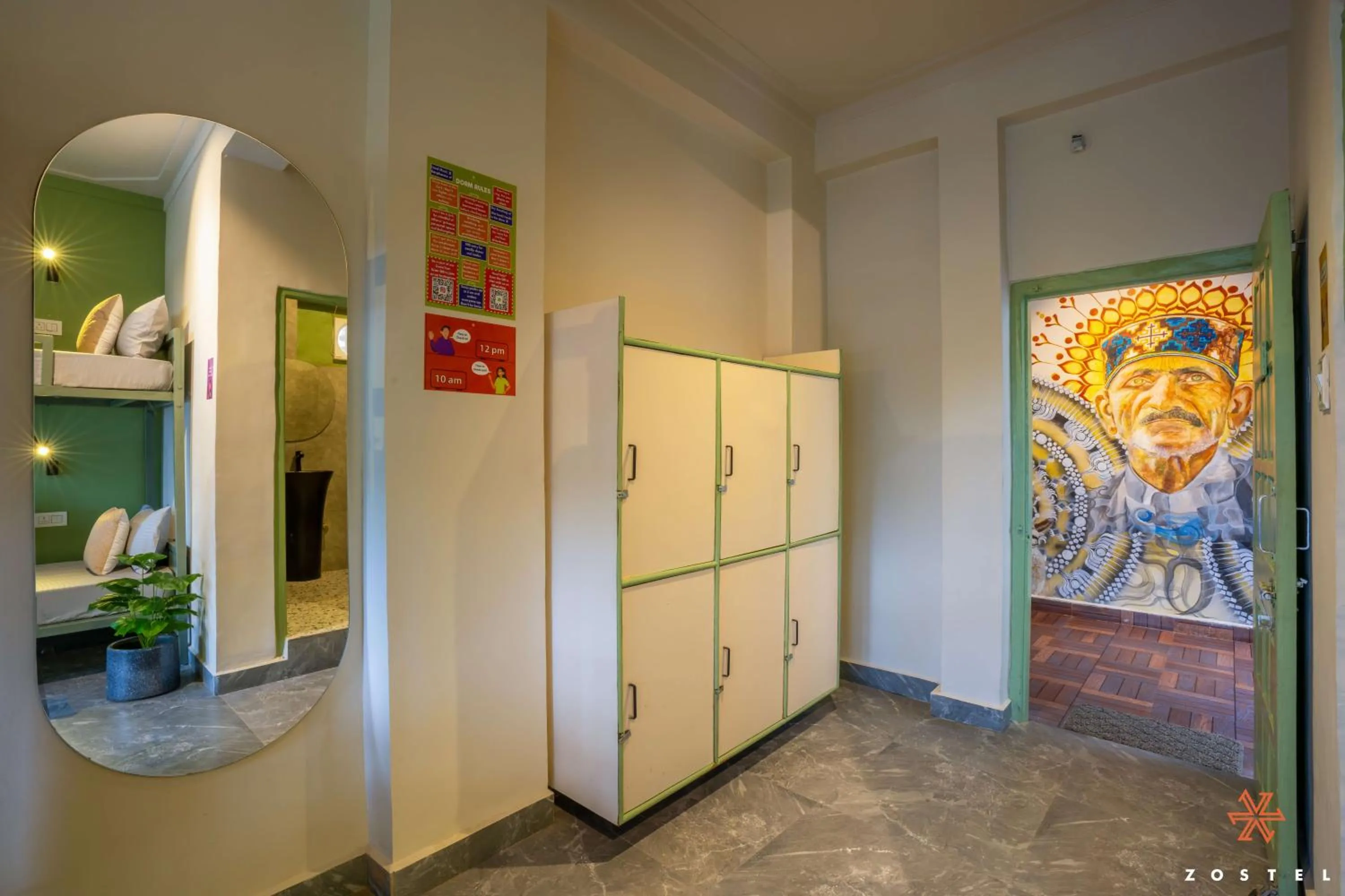 Bed in Zostel Dharamkot