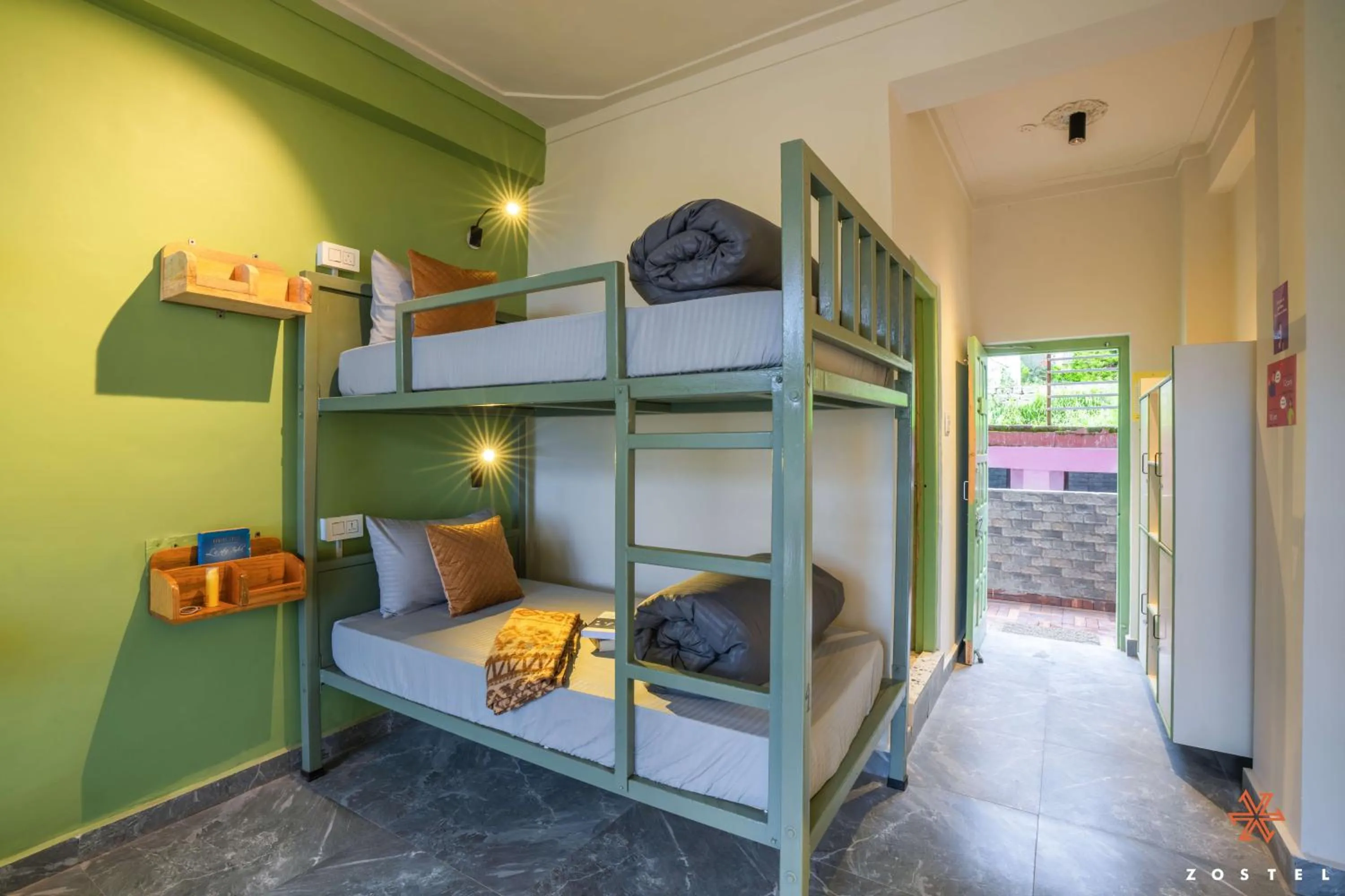 Bed in Zostel Dharamkot