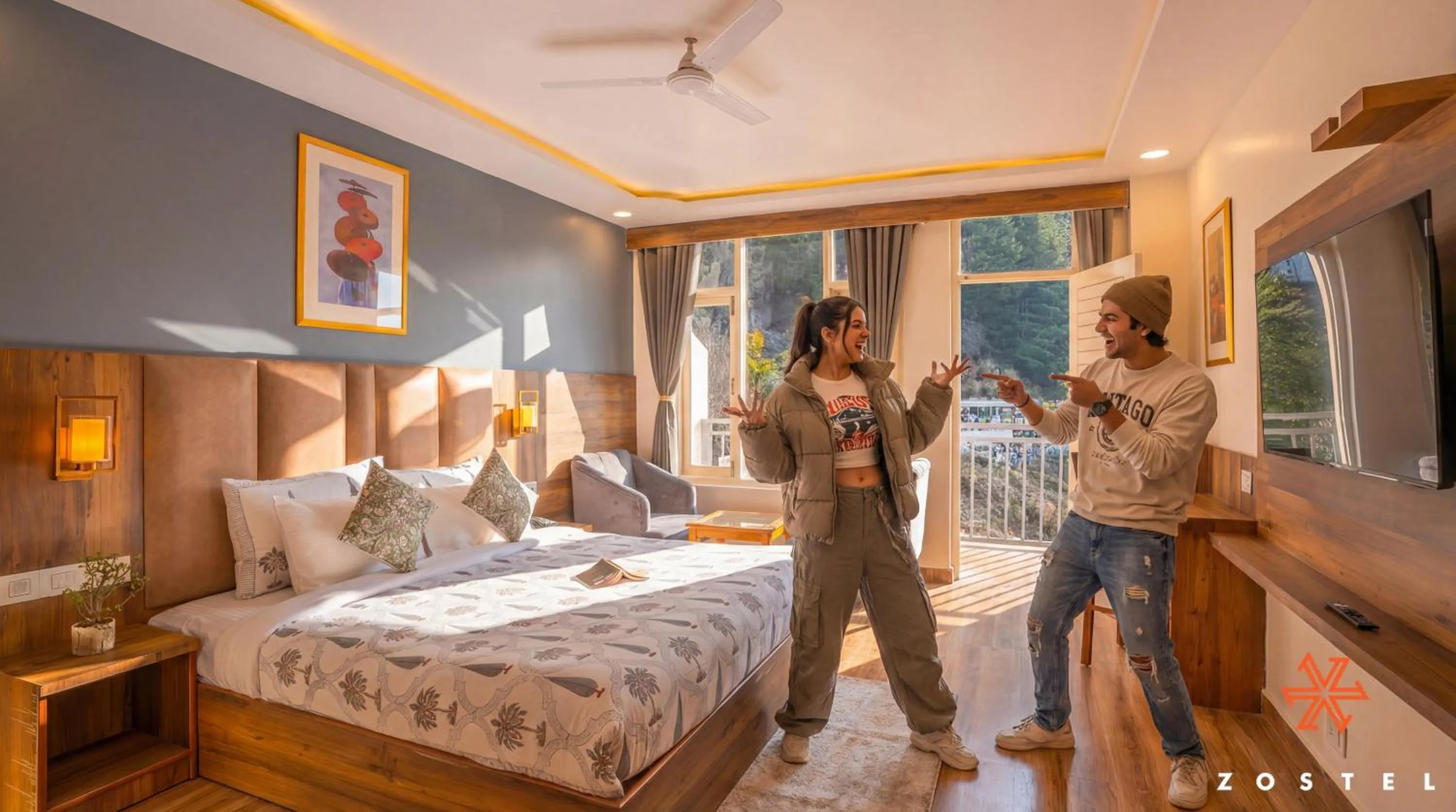 Photo of the whole room in Zostel Dharamkot