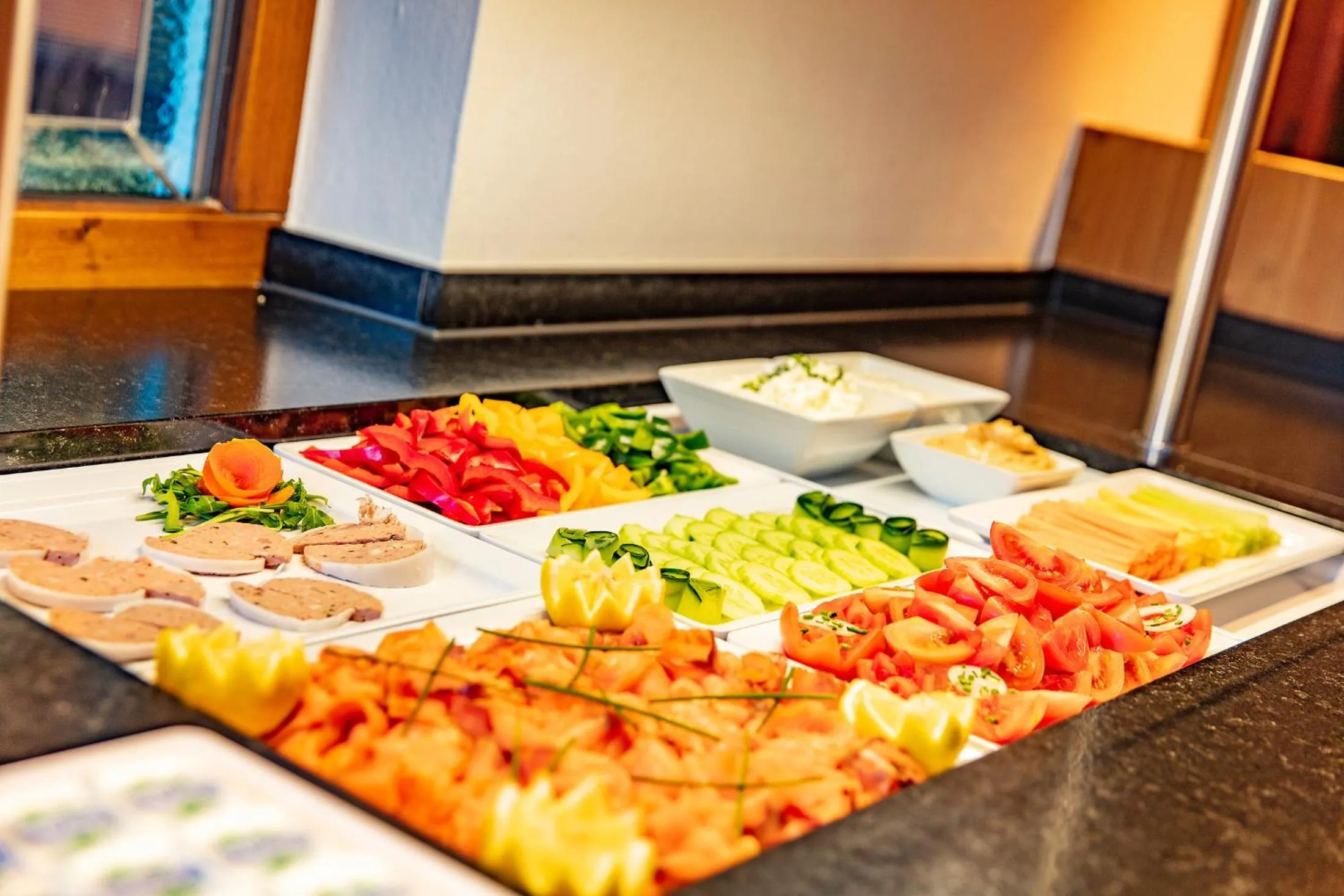 Buffet breakfast in Hotel Hubertus