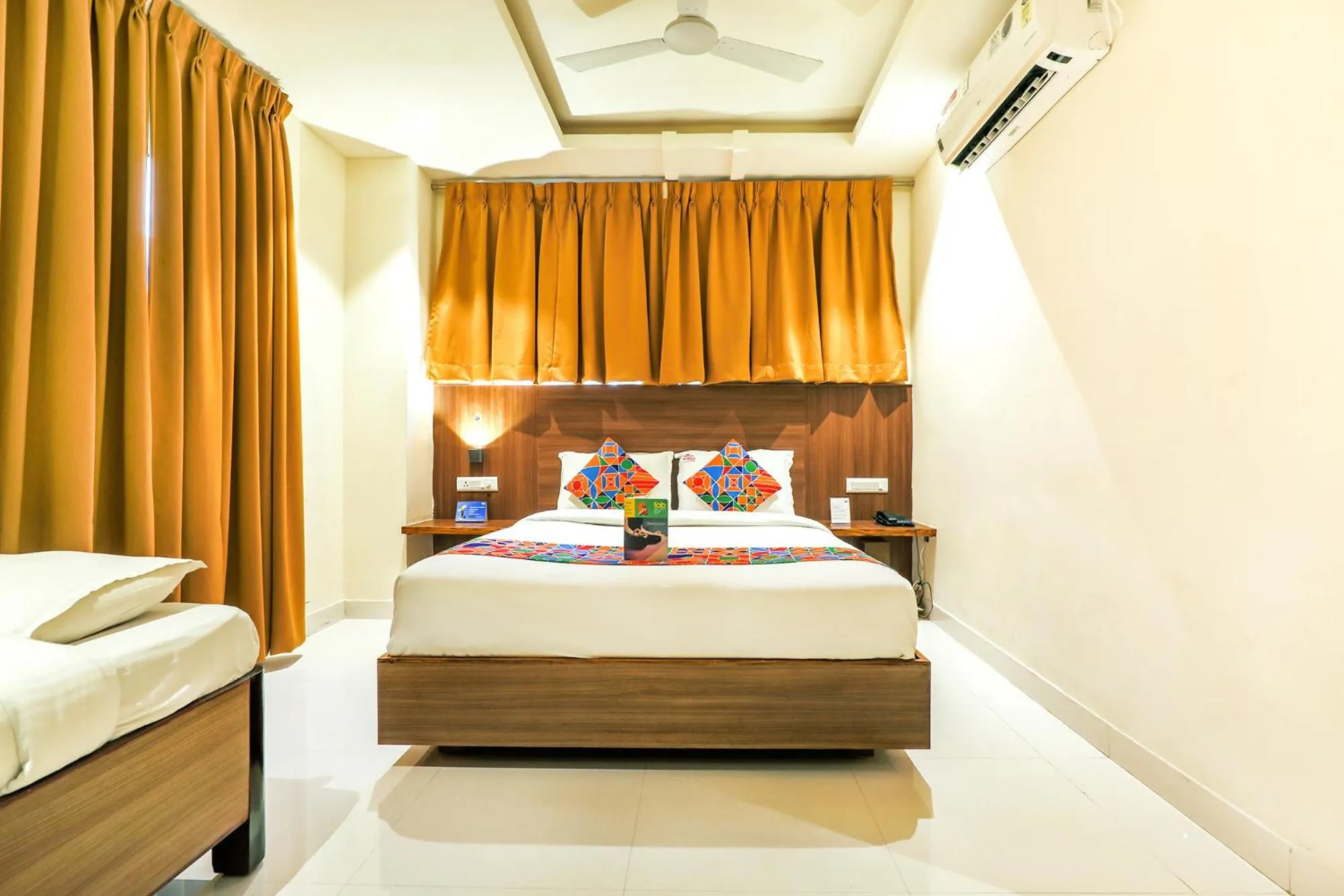 View (from property/room), Bed in FabHotel Rr Grand - Next To Trendset Mall