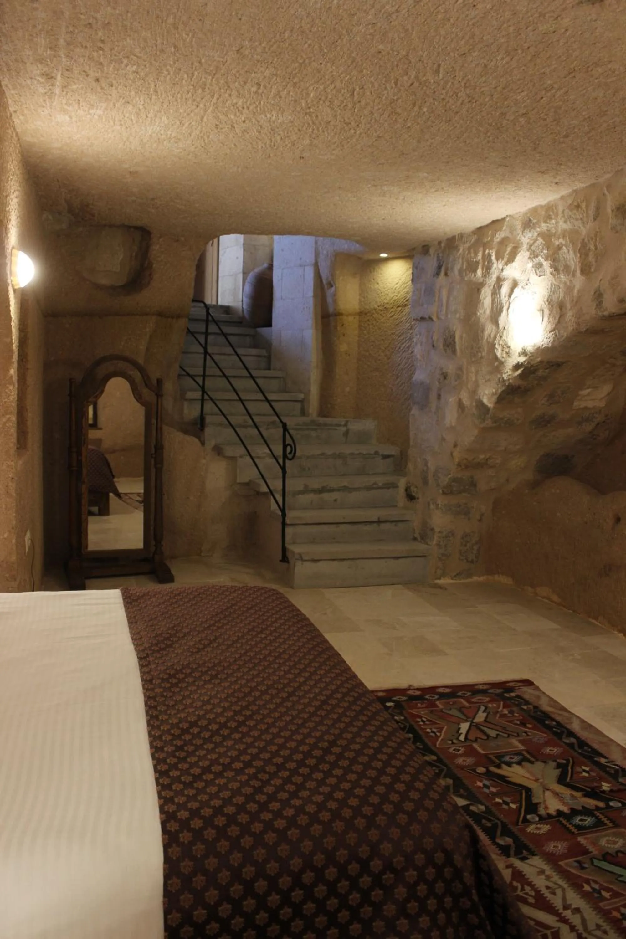 Bedroom, Bed in Helike Cave Suites