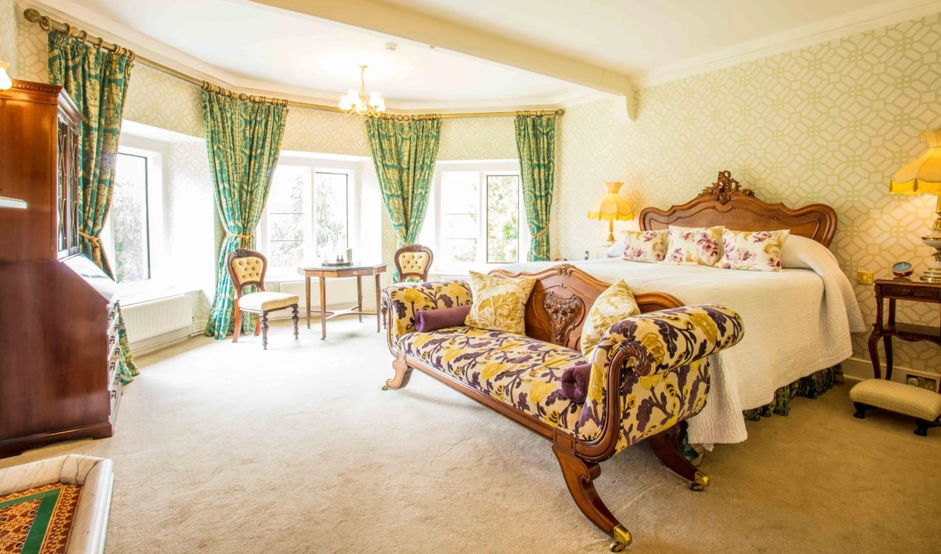 Decorative detail, Bed in Palé Hall