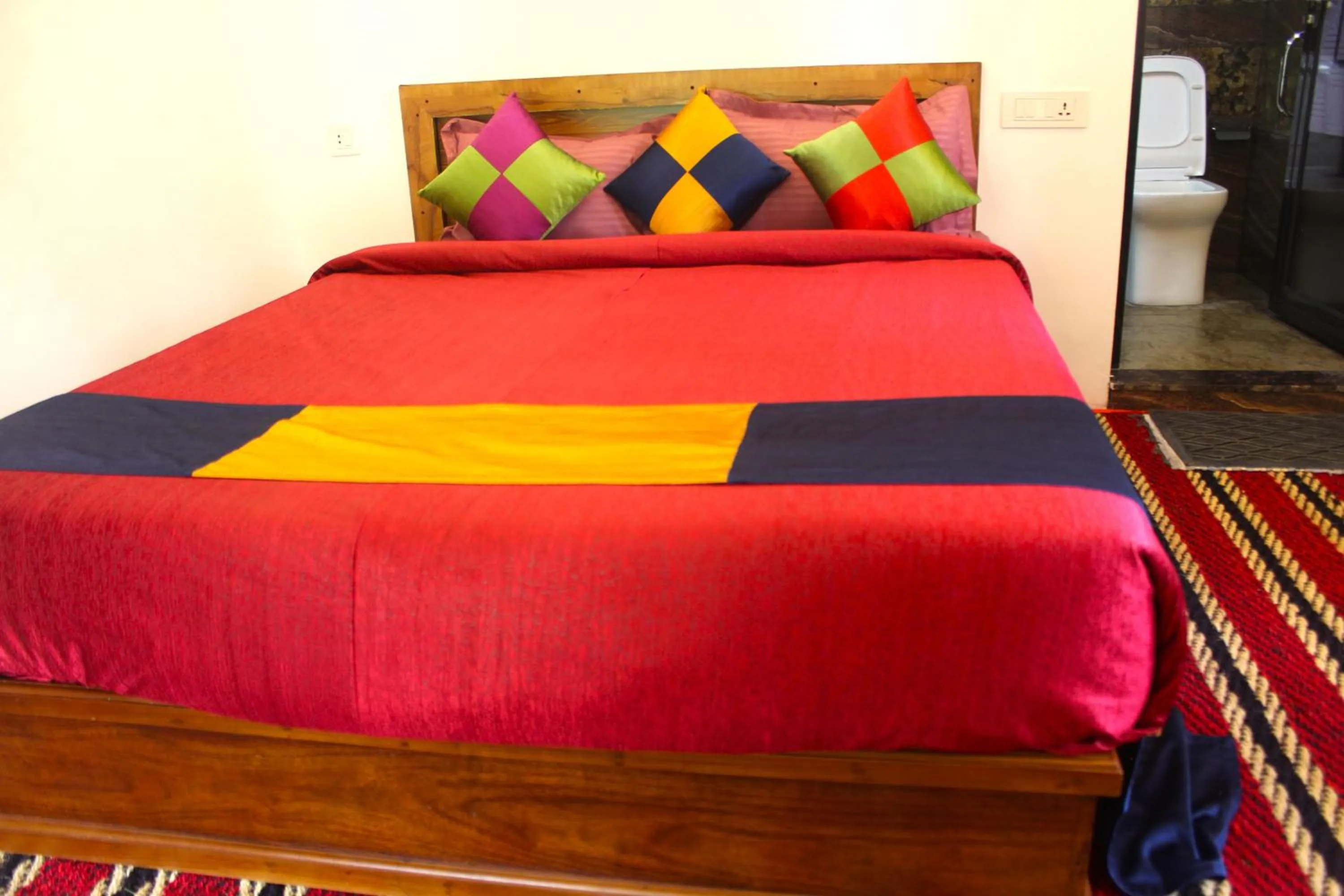 Bed in Arabian Nights Munnar Pool Villa