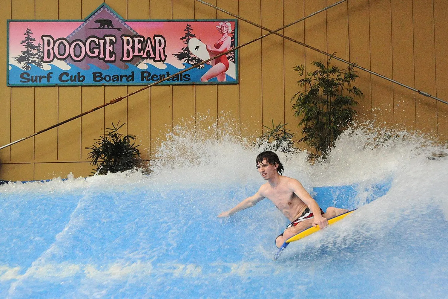 People in Six Flags Great Escape Lodge & Indoor Waterpark