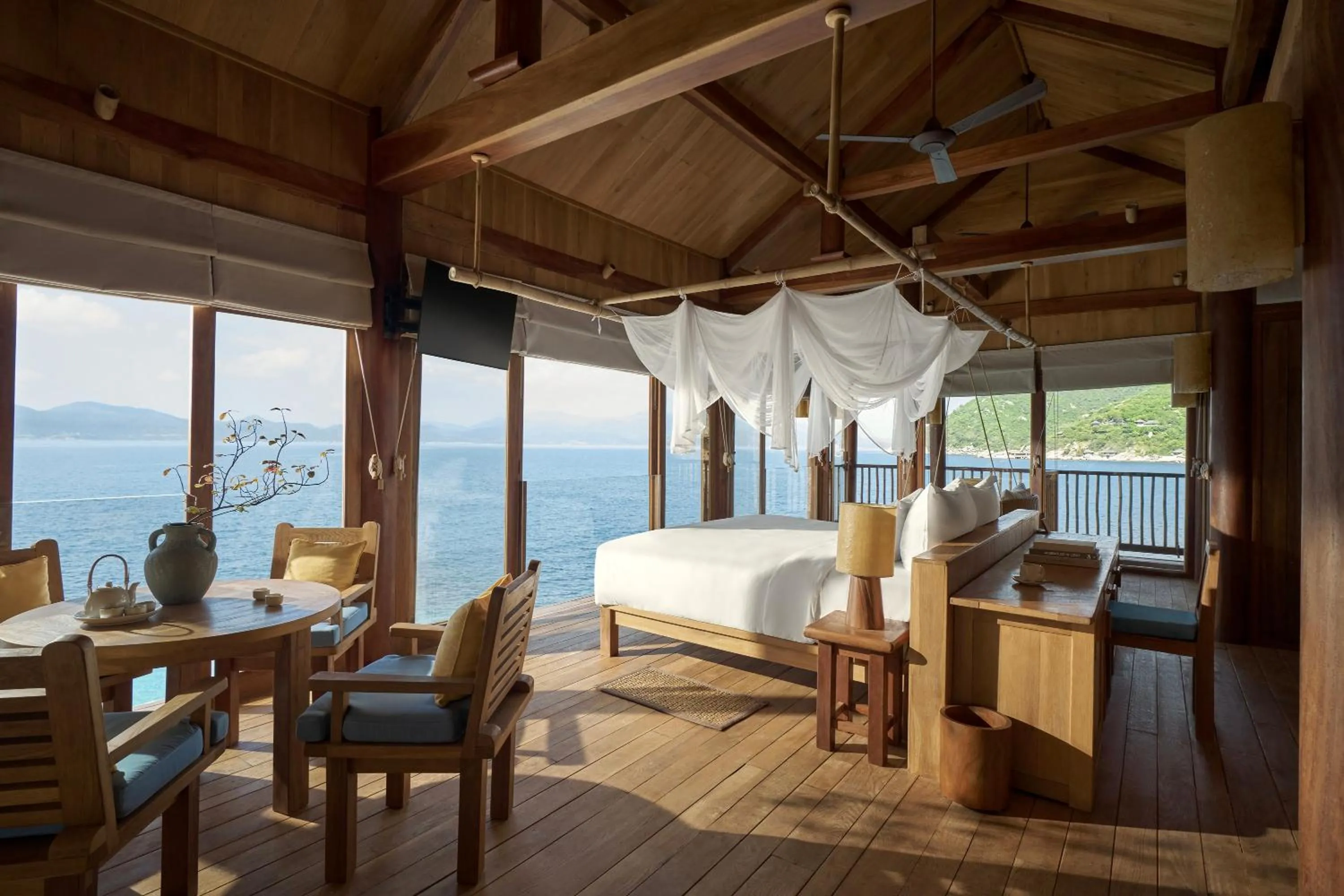 Bedroom in Six Senses Ninh Van Bay
