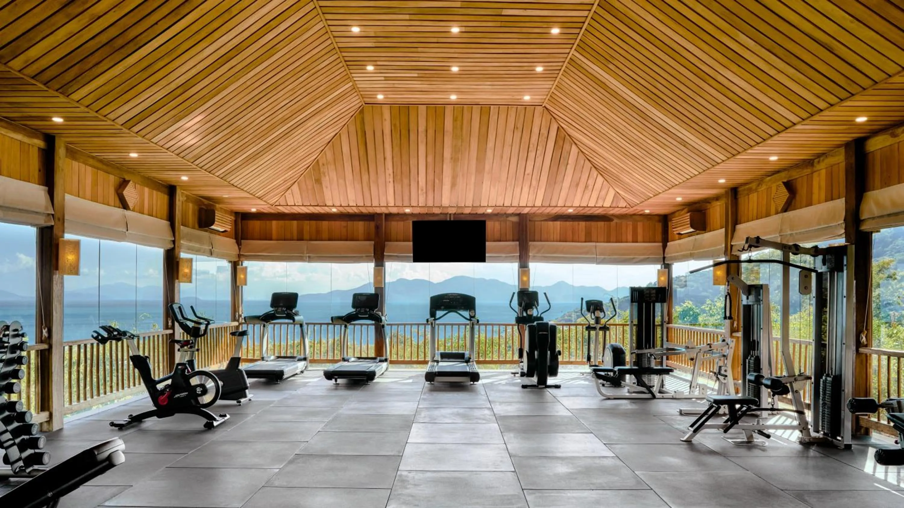 Fitness centre/facilities in Six Senses Ninh Van Bay