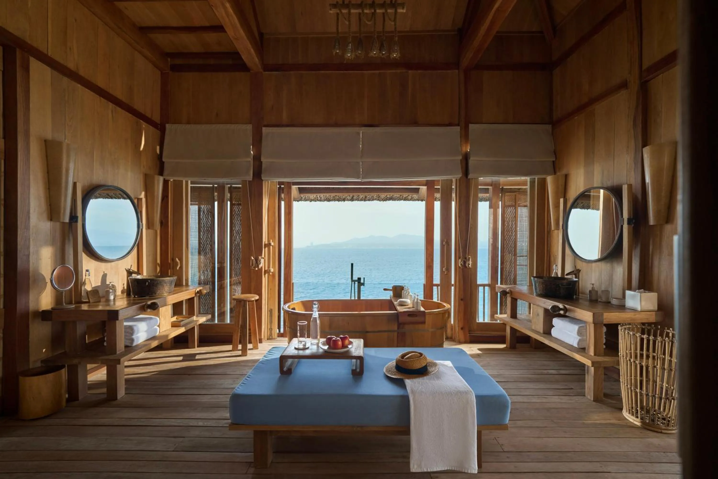 Bathroom in Six Senses Ninh Van Bay