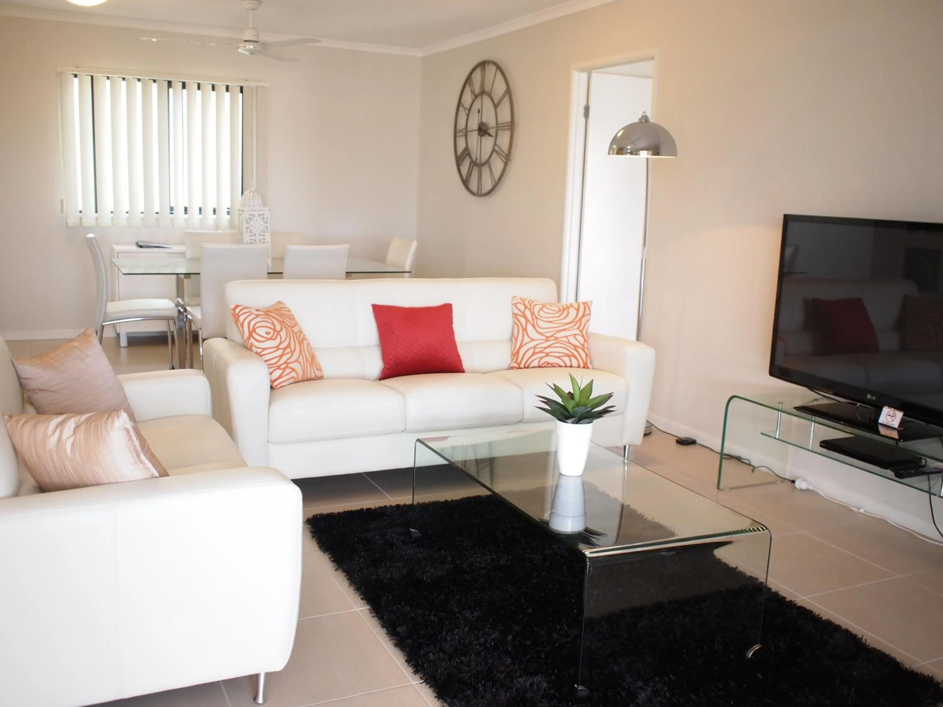 Seating area in Edge Apartments Cairns