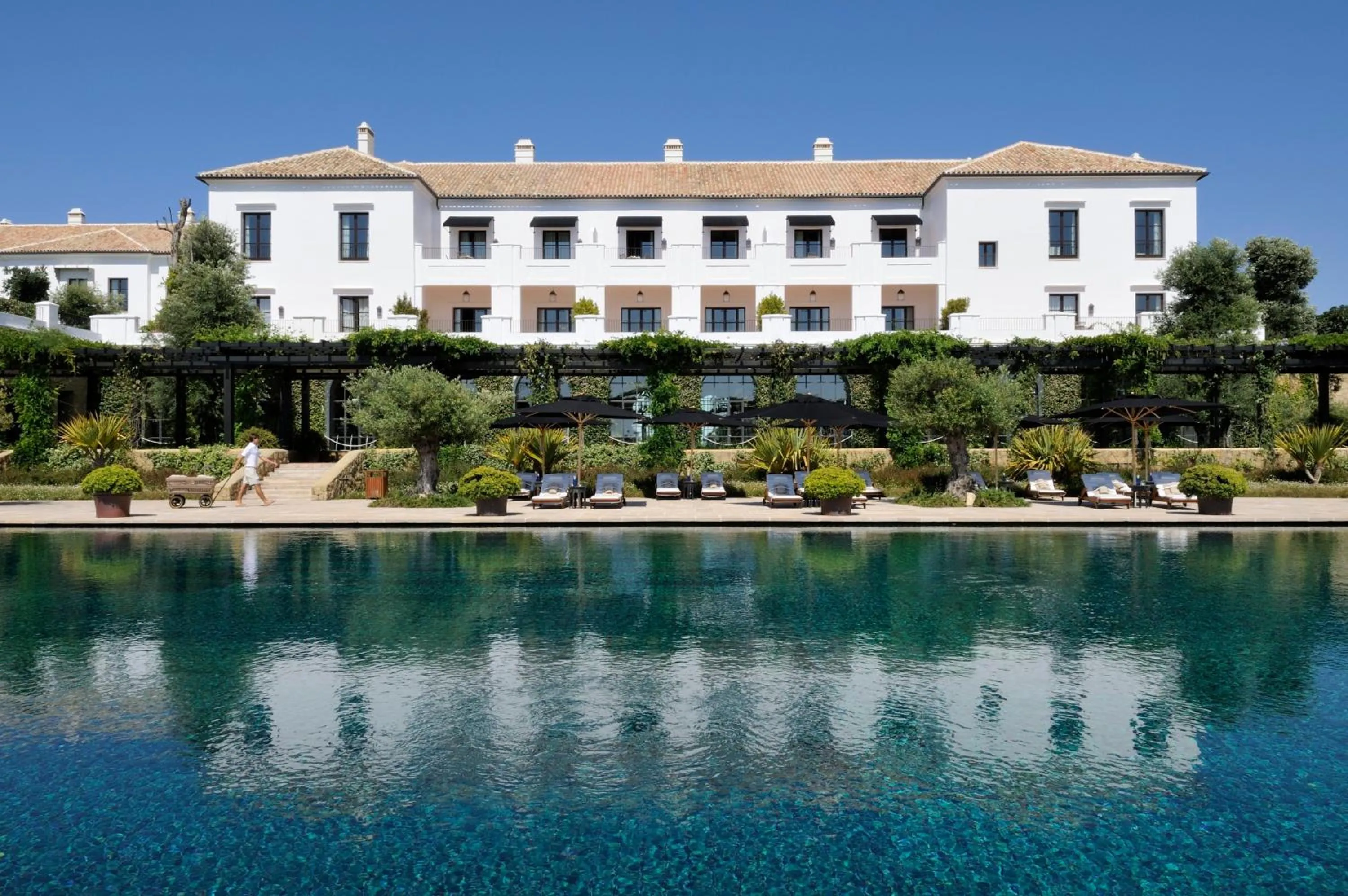 Swimming pool in Finca Cortesin Hotel Golf & Spa