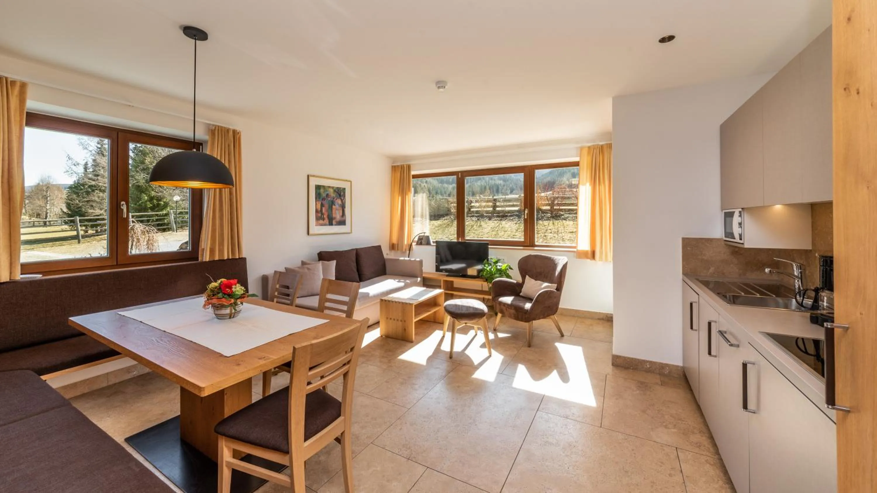 Kitchen or kitchenette in Residence Tolderhof - OlangCard included