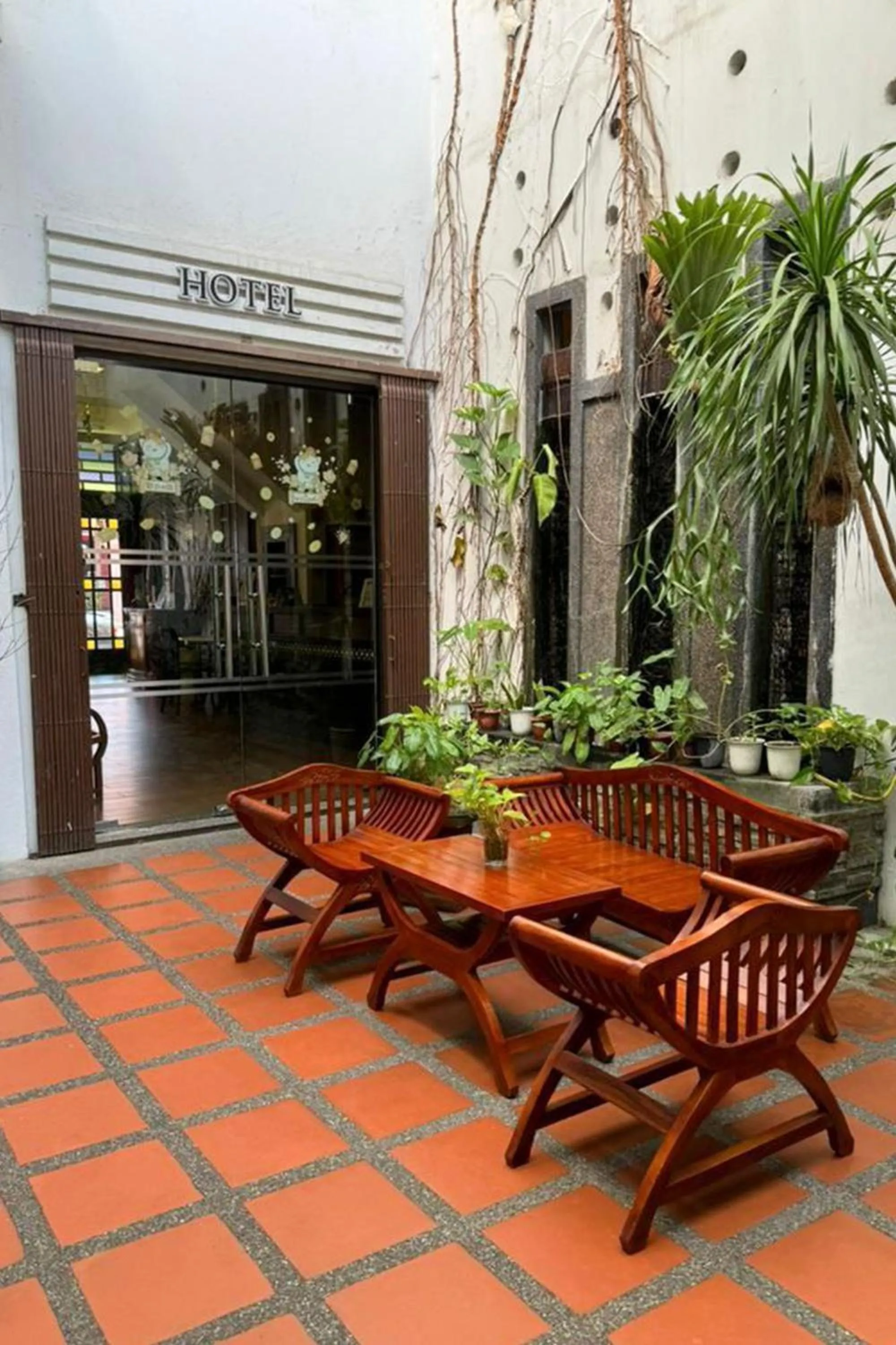 Inner courtyard view in Jonker Boutique Hotel