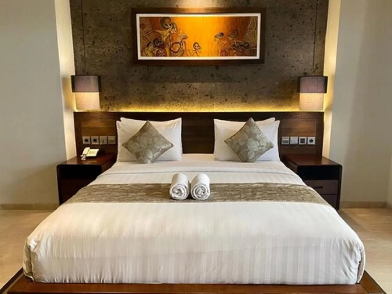 Bed in djabu Seminyak Hotel