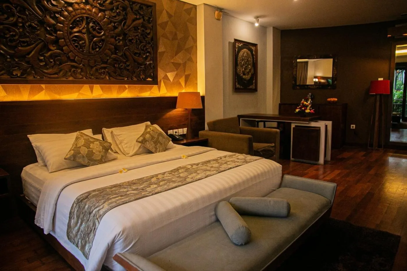 Bed in djabu Seminyak Hotel