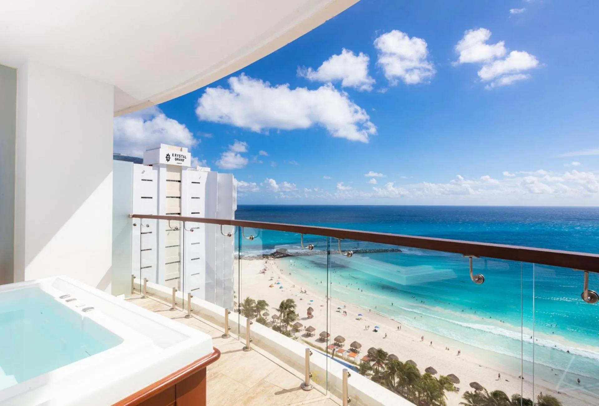 Balcony/Terrace in Altitude at Krystal Grand Cancun - All Inclusive