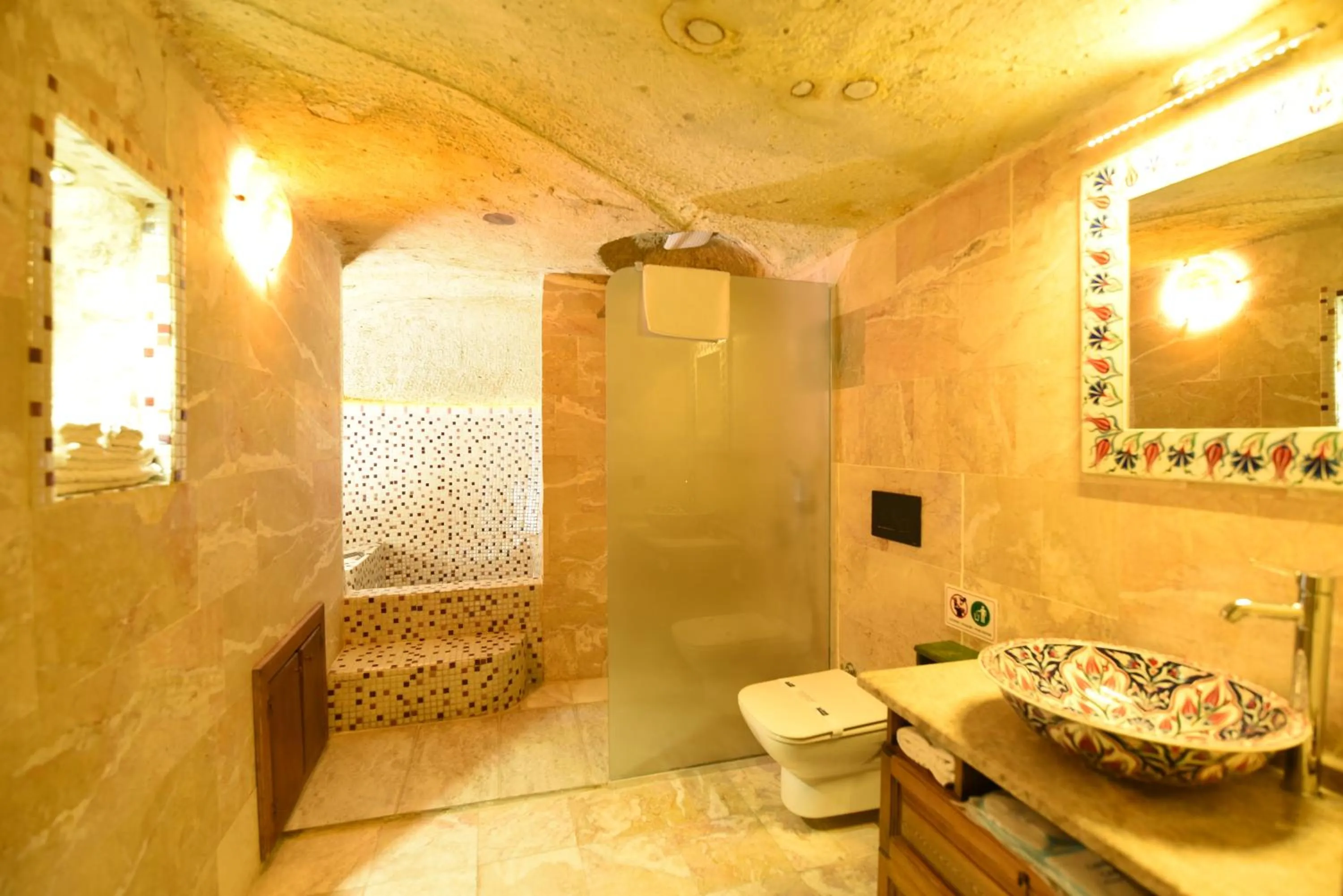 Bathroom in Canela Cave Hotel - Cappadocia