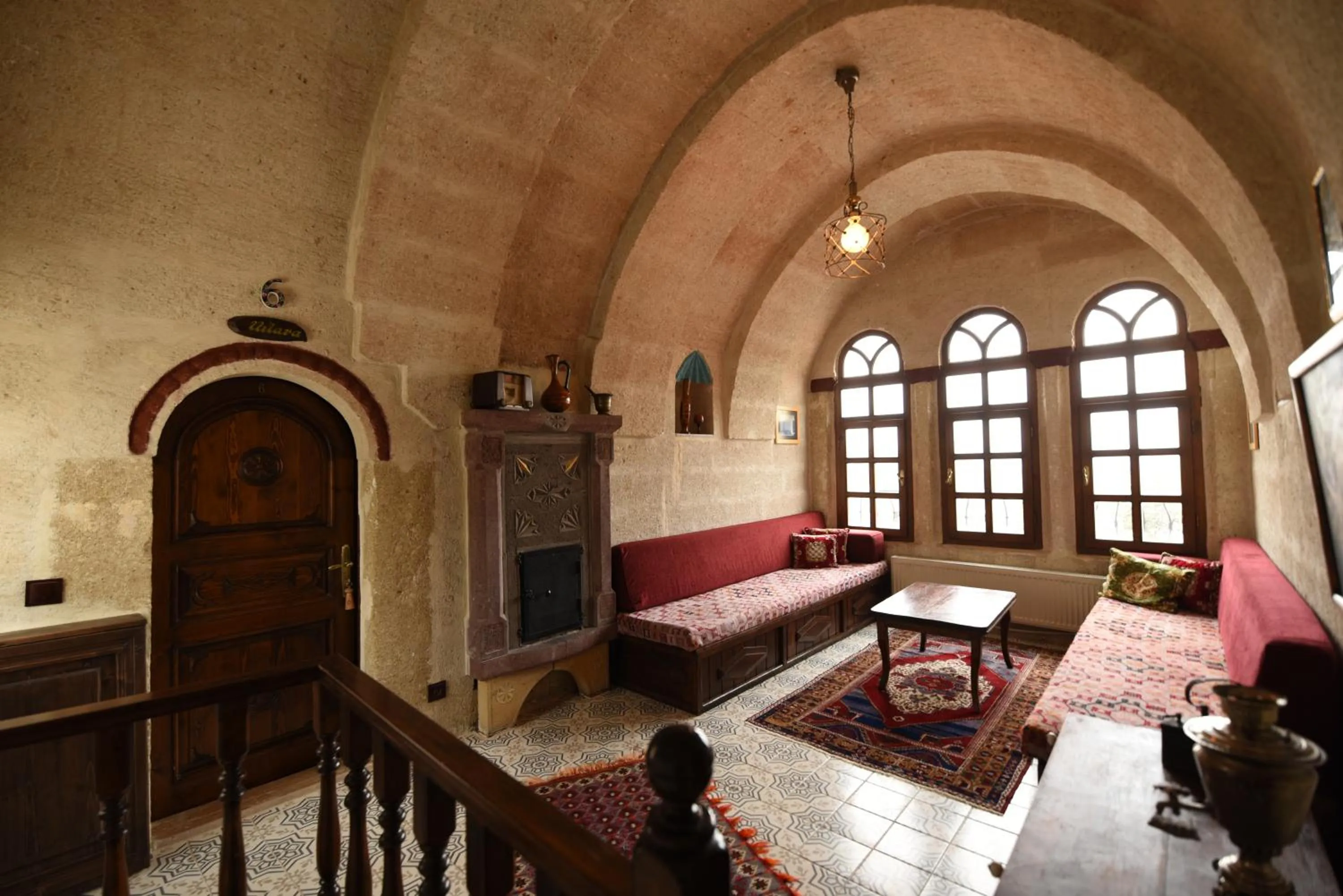 Seating area in Canela Cave Hotel - Cappadocia