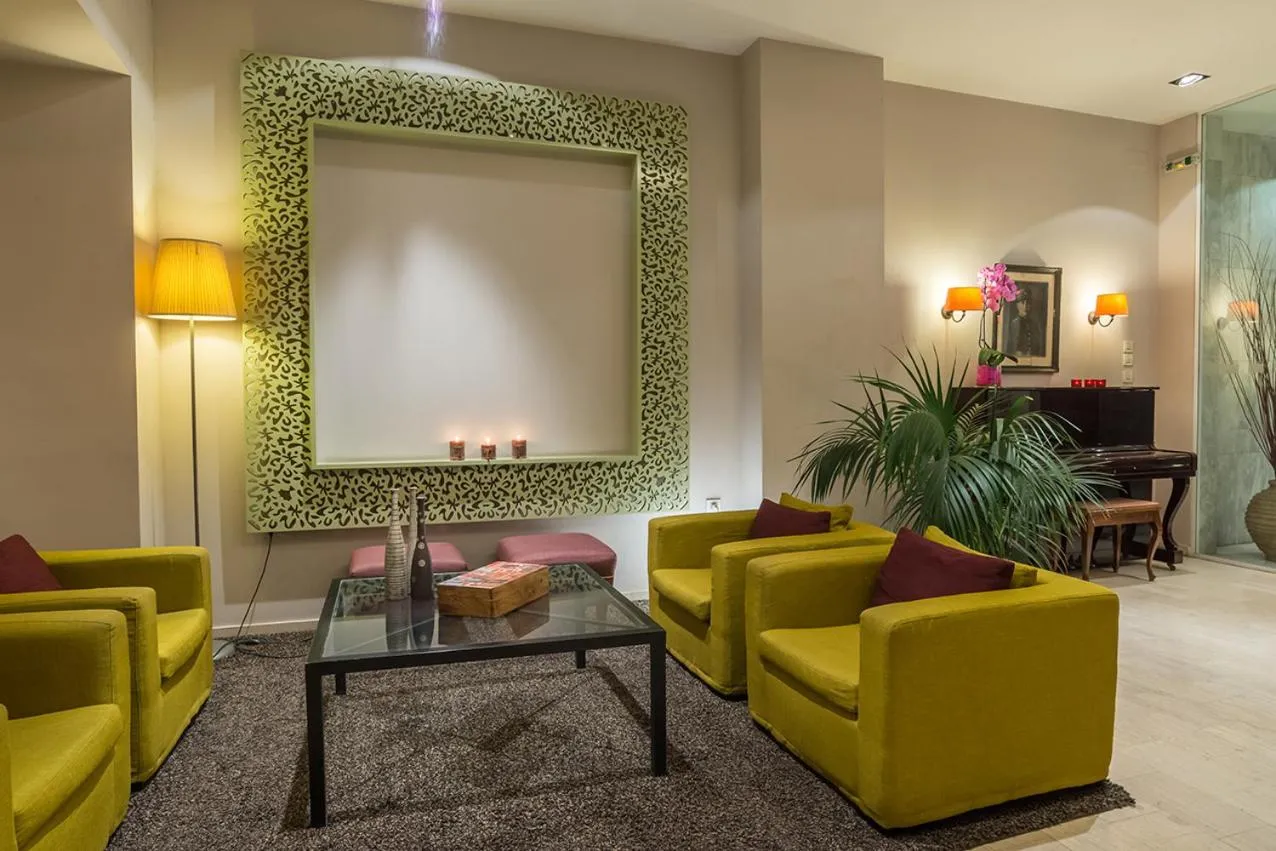 Lobby or reception in Galini Hotel