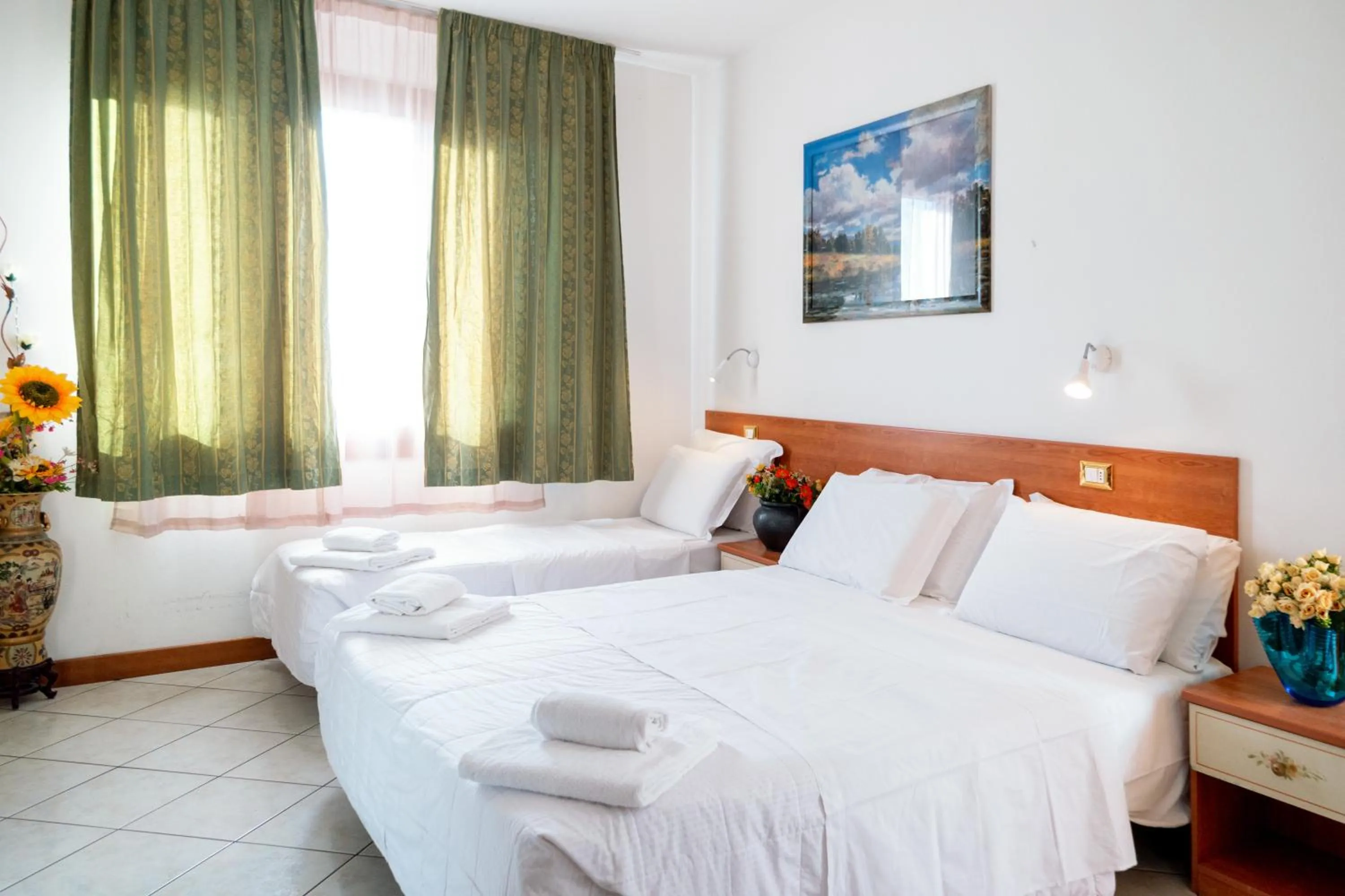 Bed in Hotel New Aurora Venice