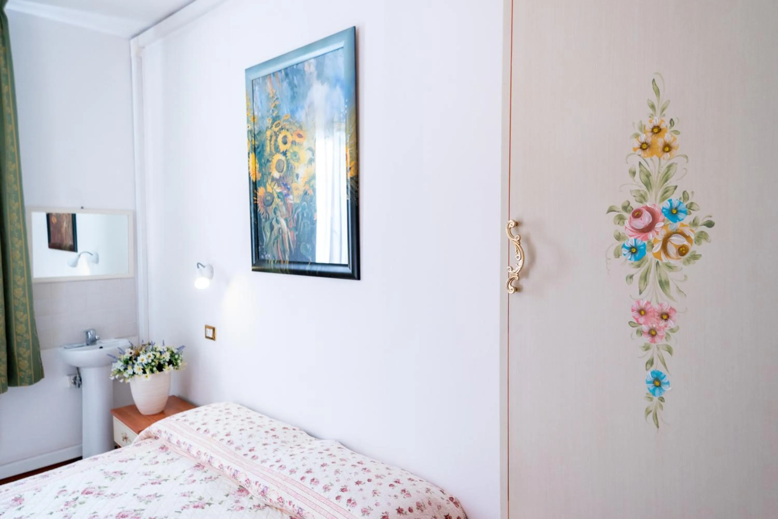 Bed in Hotel New Aurora Venice