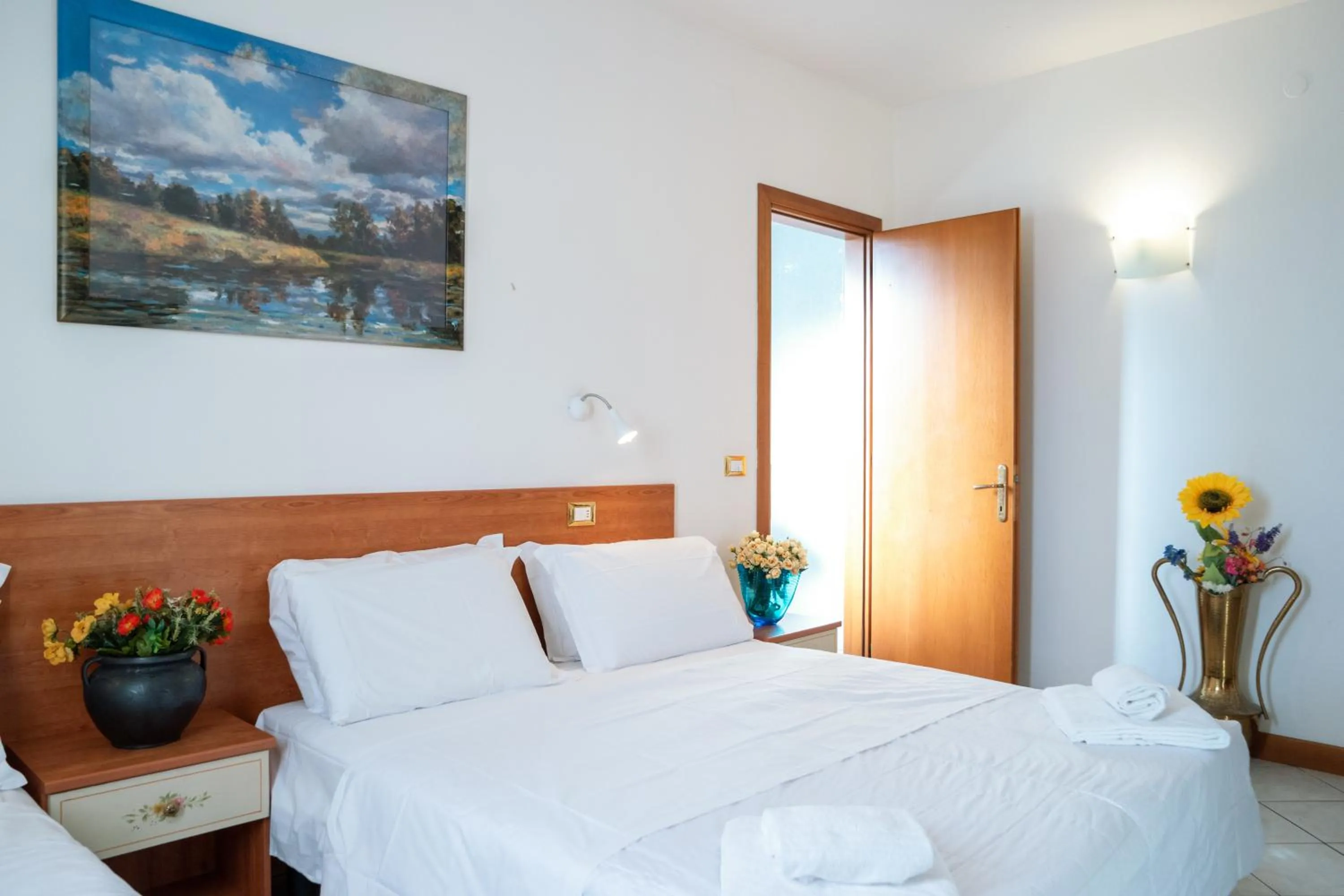 Bed in Hotel New Aurora Venice