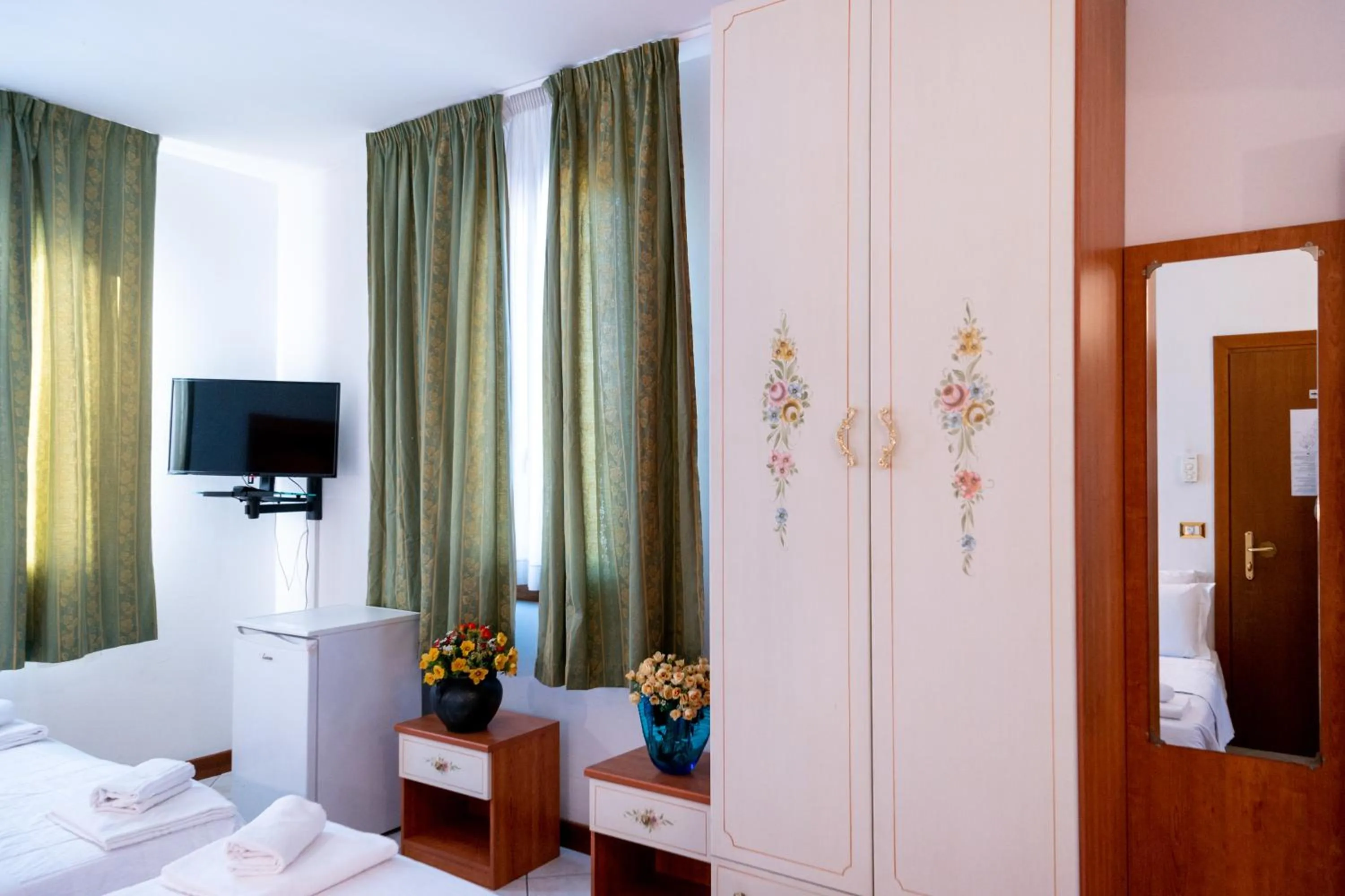 Bed in Hotel New Aurora Venice