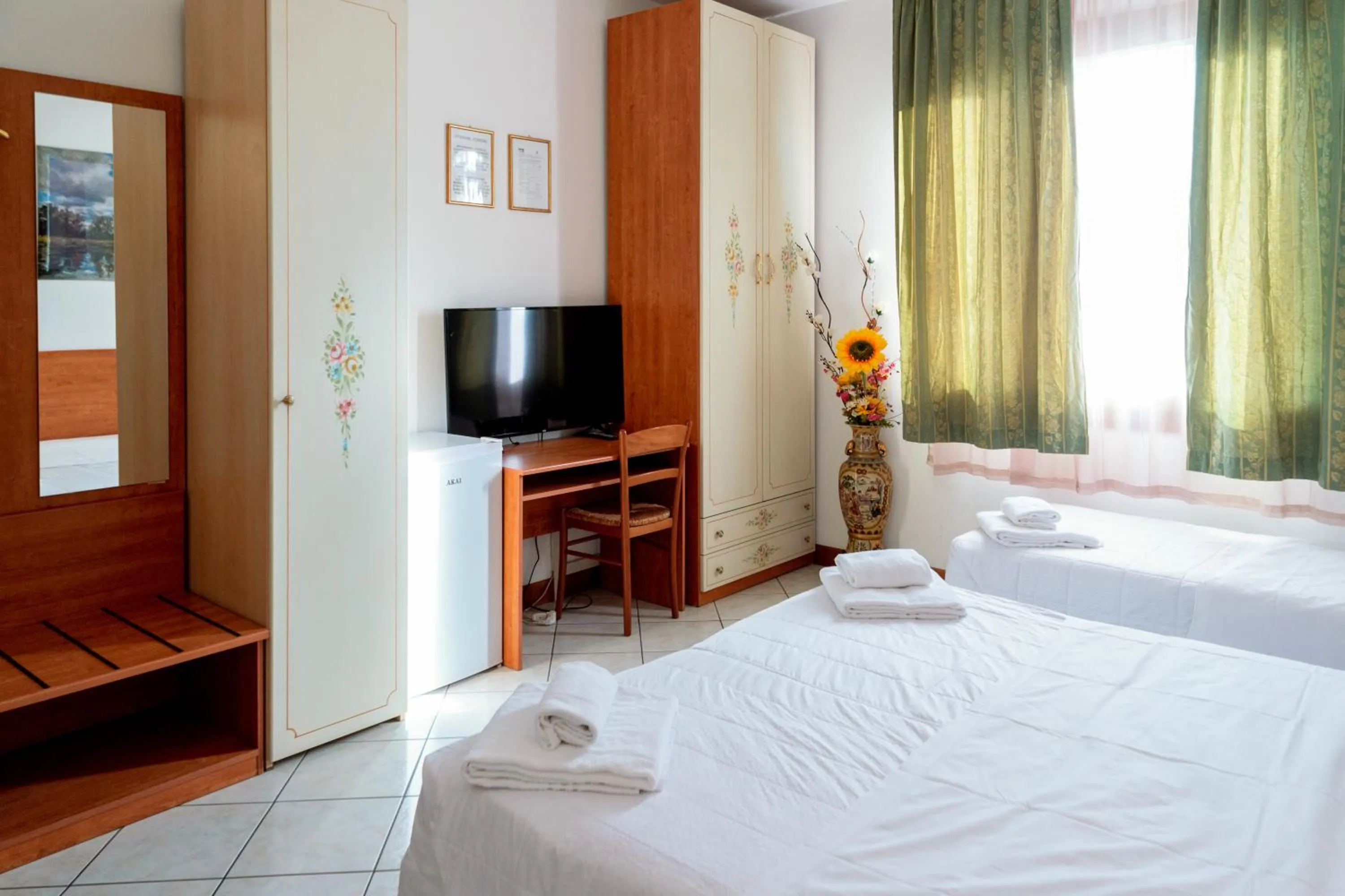 Bed in Hotel New Aurora Venice