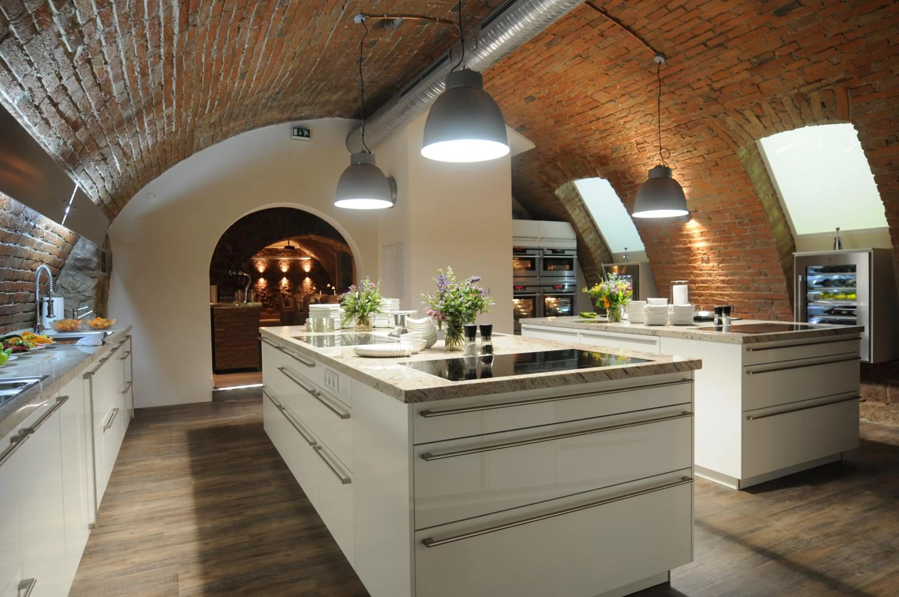 Communal kitchen in Hotel Alt Speyer