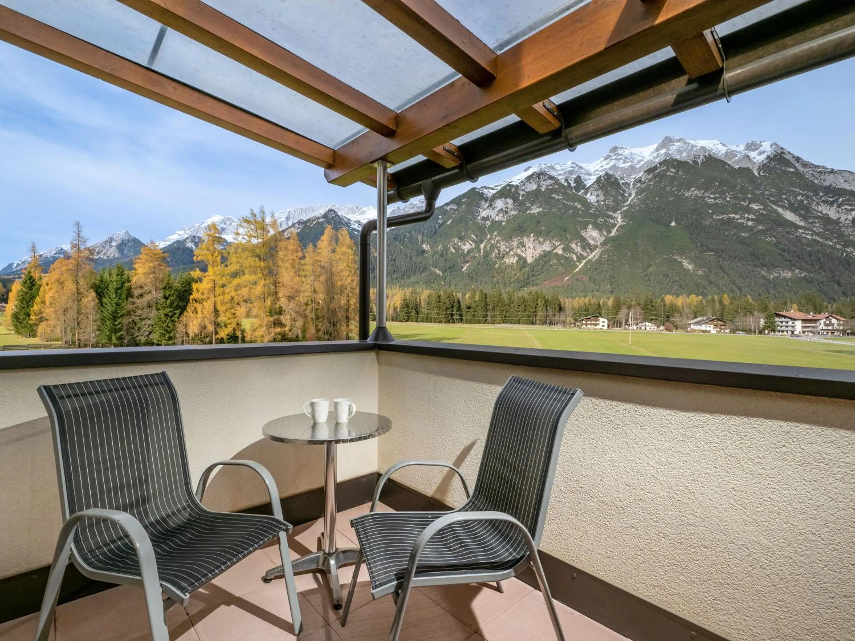 View (from property/room) in Alpenhotel Karwendel -Adults only-
