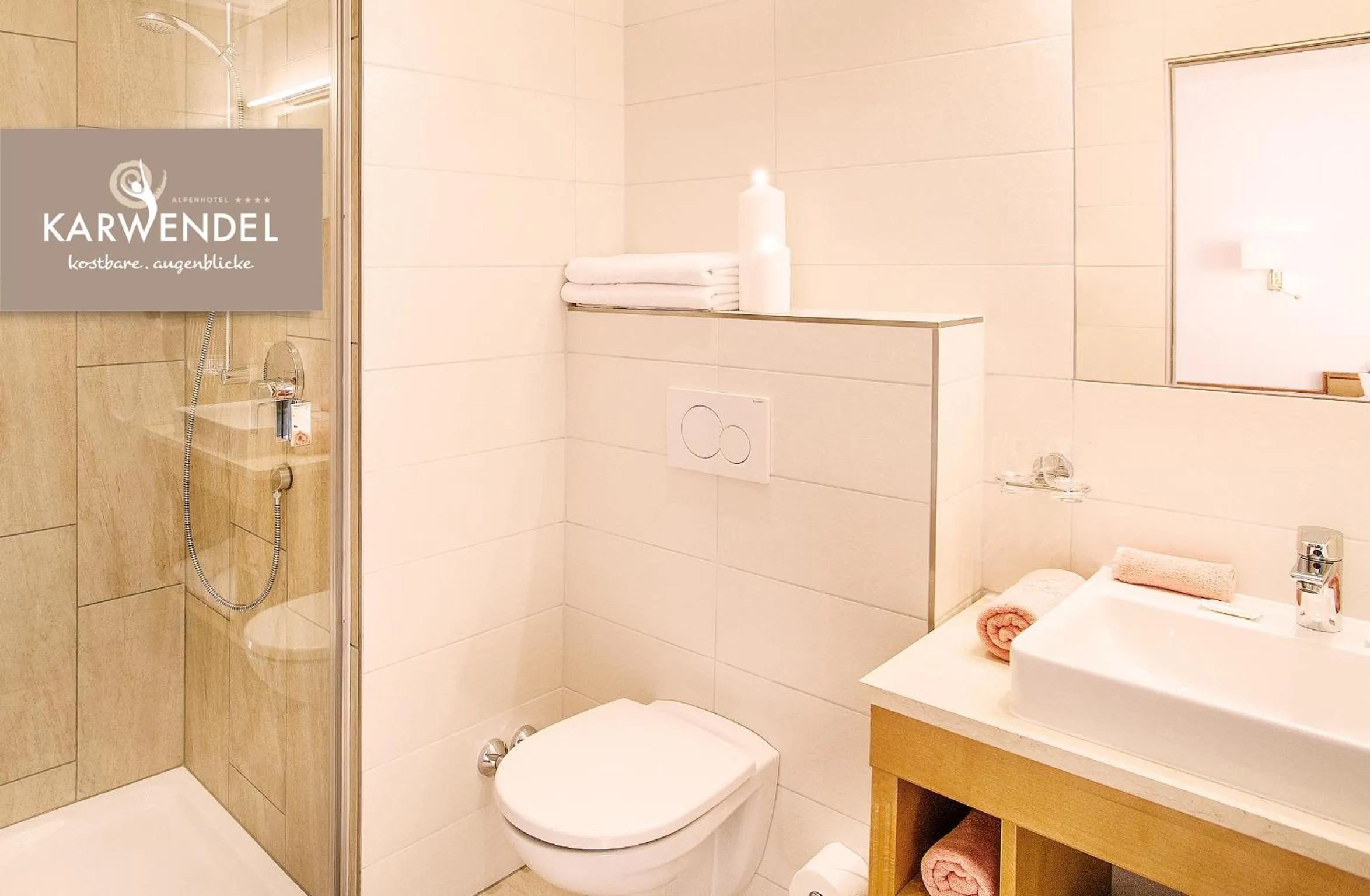 Bathroom in Alpenhotel Karwendel -Adults only-