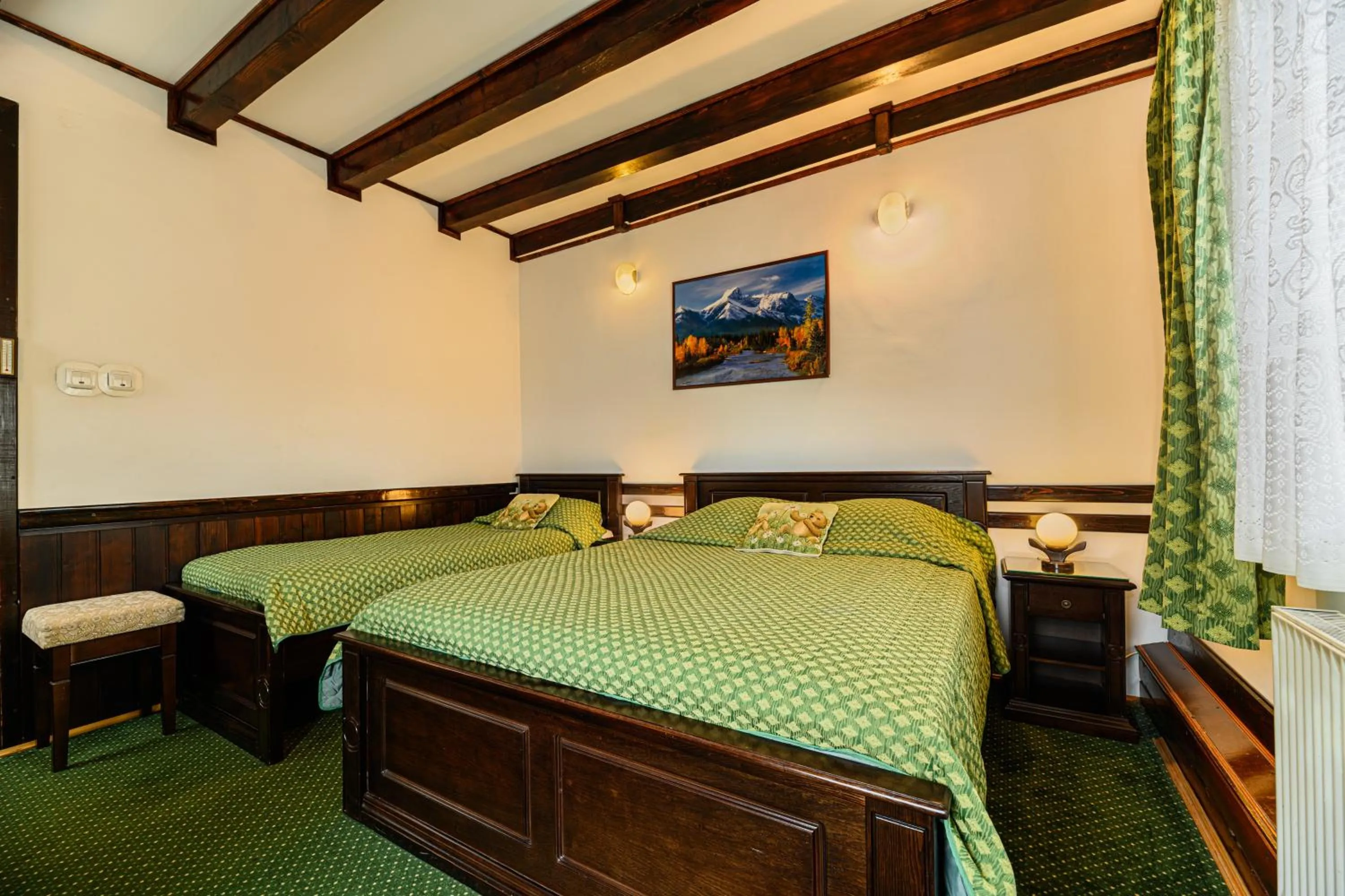 Bed in Pension Casa Bradul