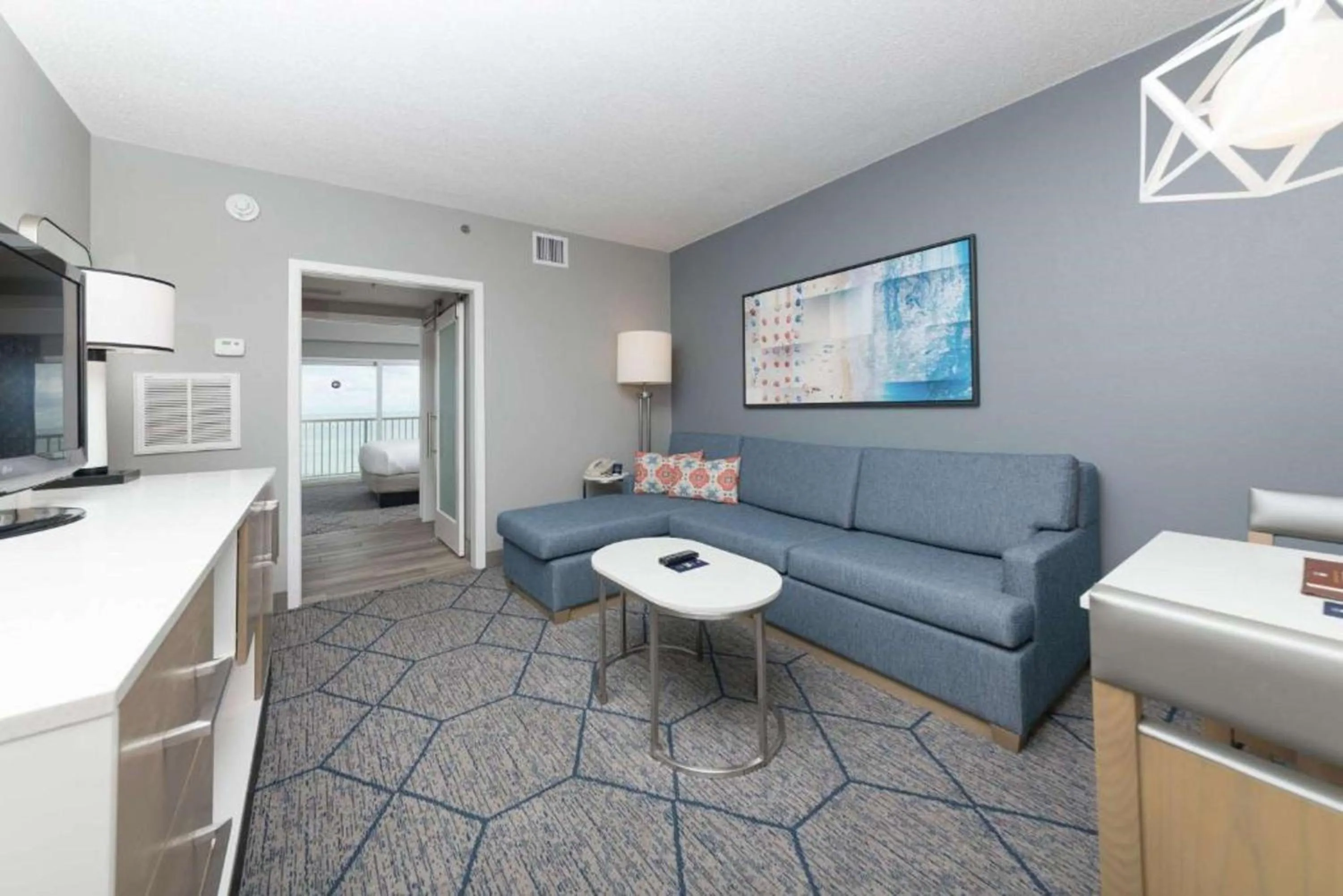 Living room in DoubleTree Suites by Hilton Melbourne Beach Oceanfront