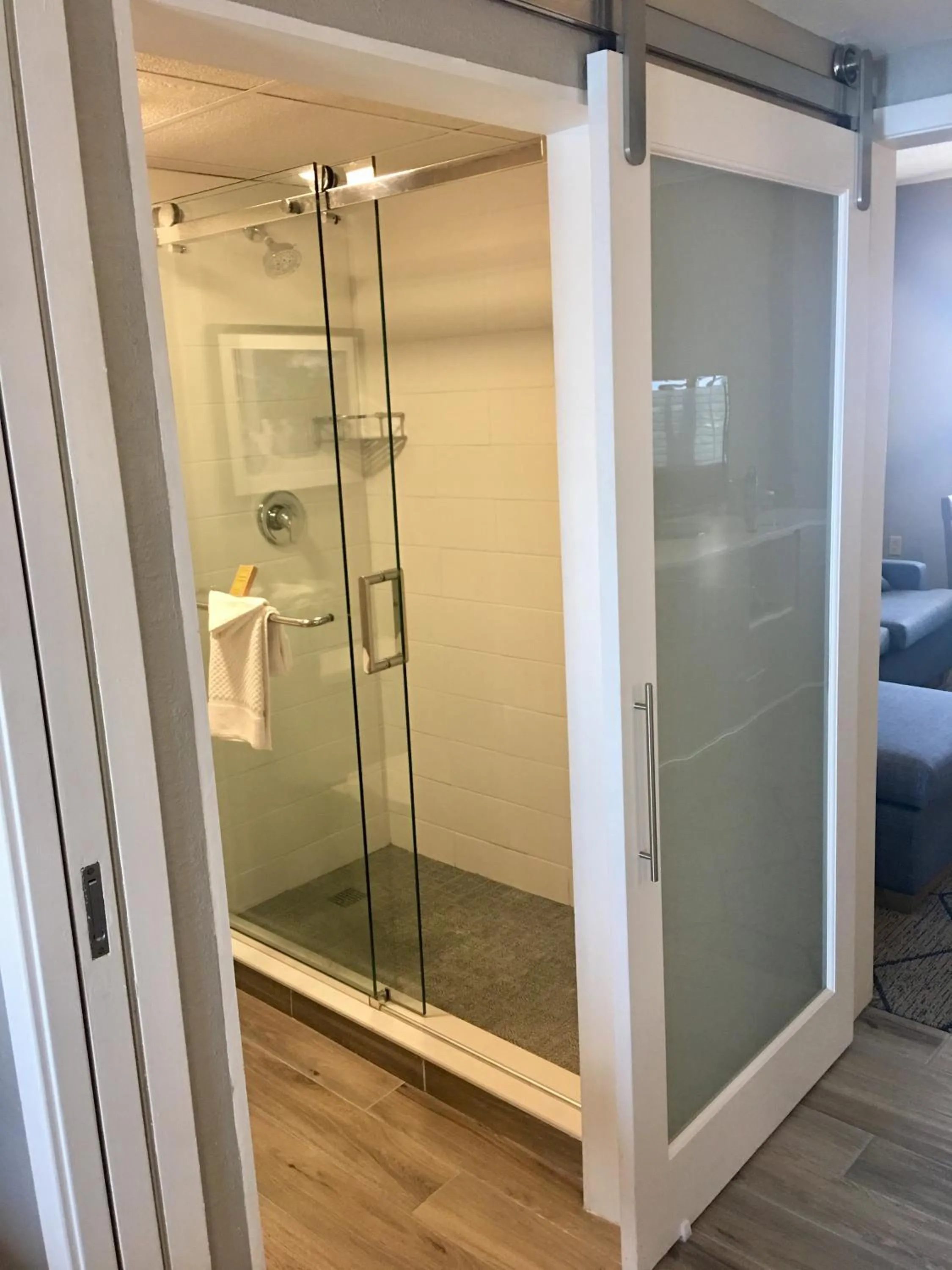 Shower in DoubleTree Suites by Hilton Melbourne Beach Oceanfront