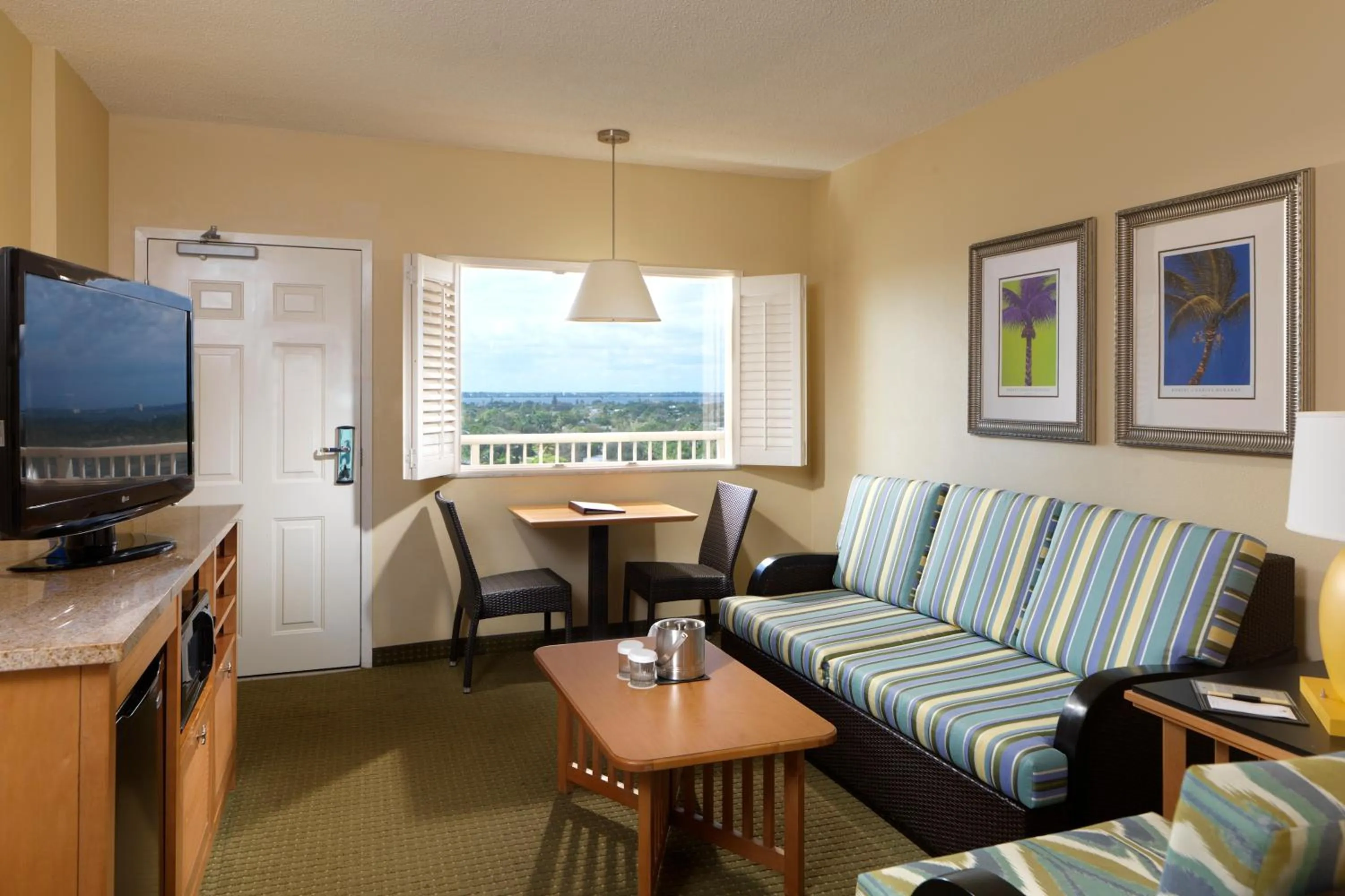 Living room in DoubleTree Suites by Hilton Melbourne Beach Oceanfront