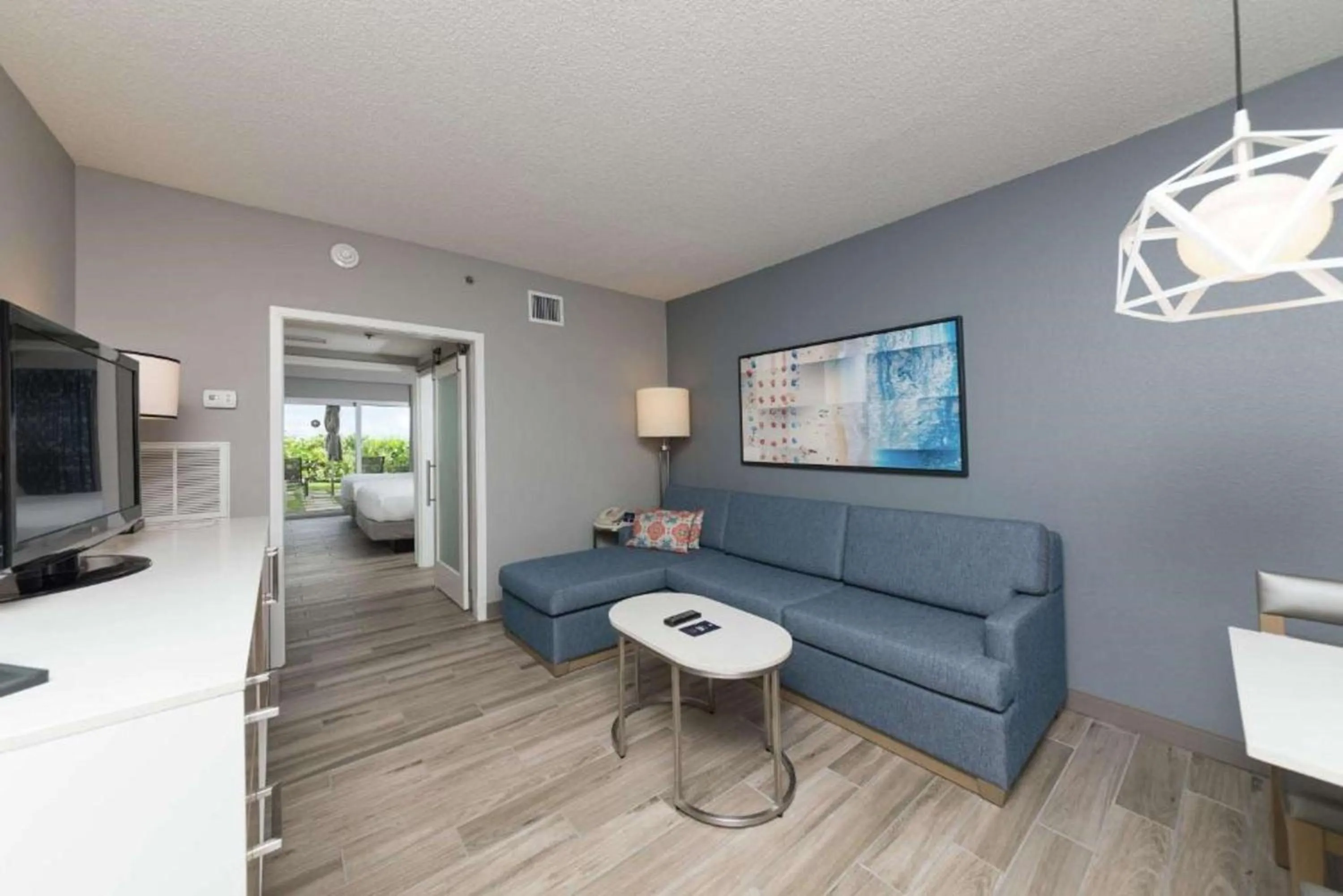 Living room in DoubleTree Suites by Hilton Melbourne Beach Oceanfront