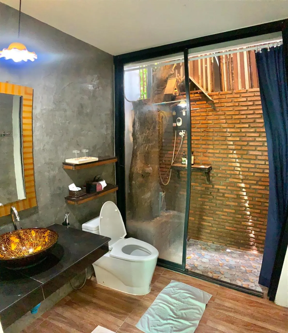 Shower in Nan Rim Nam Resort