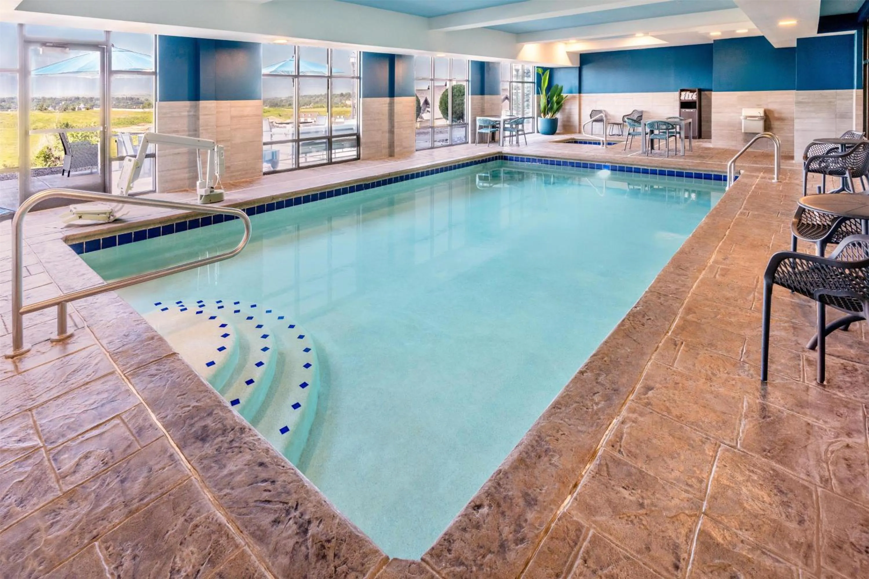 Pool view in Hampton Inn Sheridan