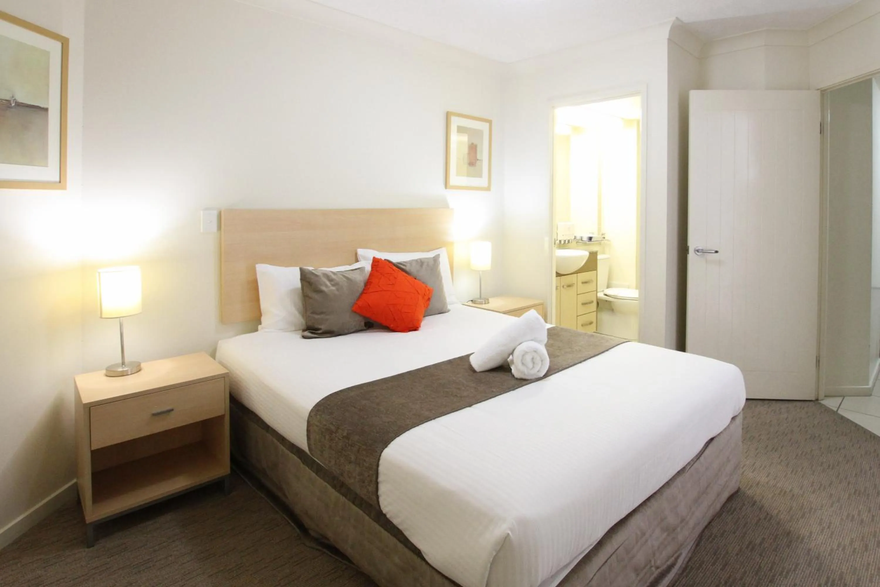 Bedroom, Bed in Caloundra Central Apartment Hotel Official
