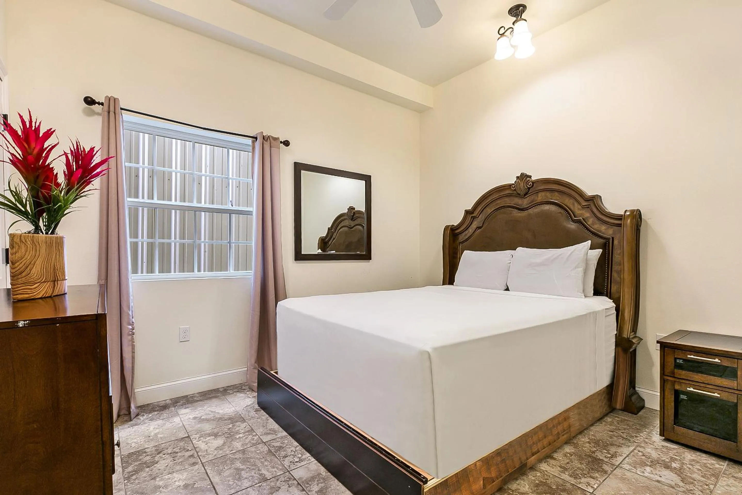 Bedroom, Bed in Urban Condos with Spacious Rooms & Amenities