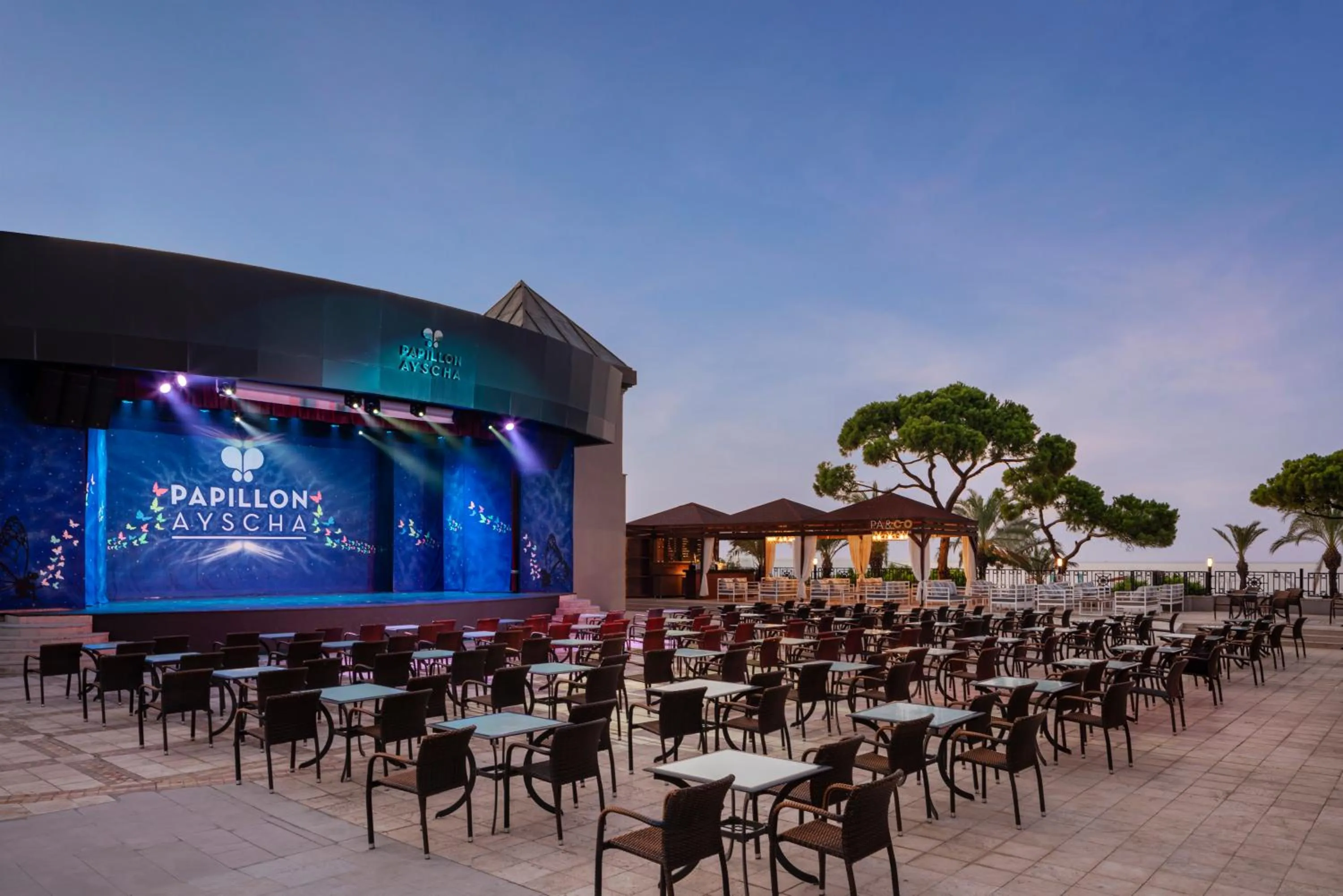 Evening entertainment in Papillon Ayscha Resort & Spa