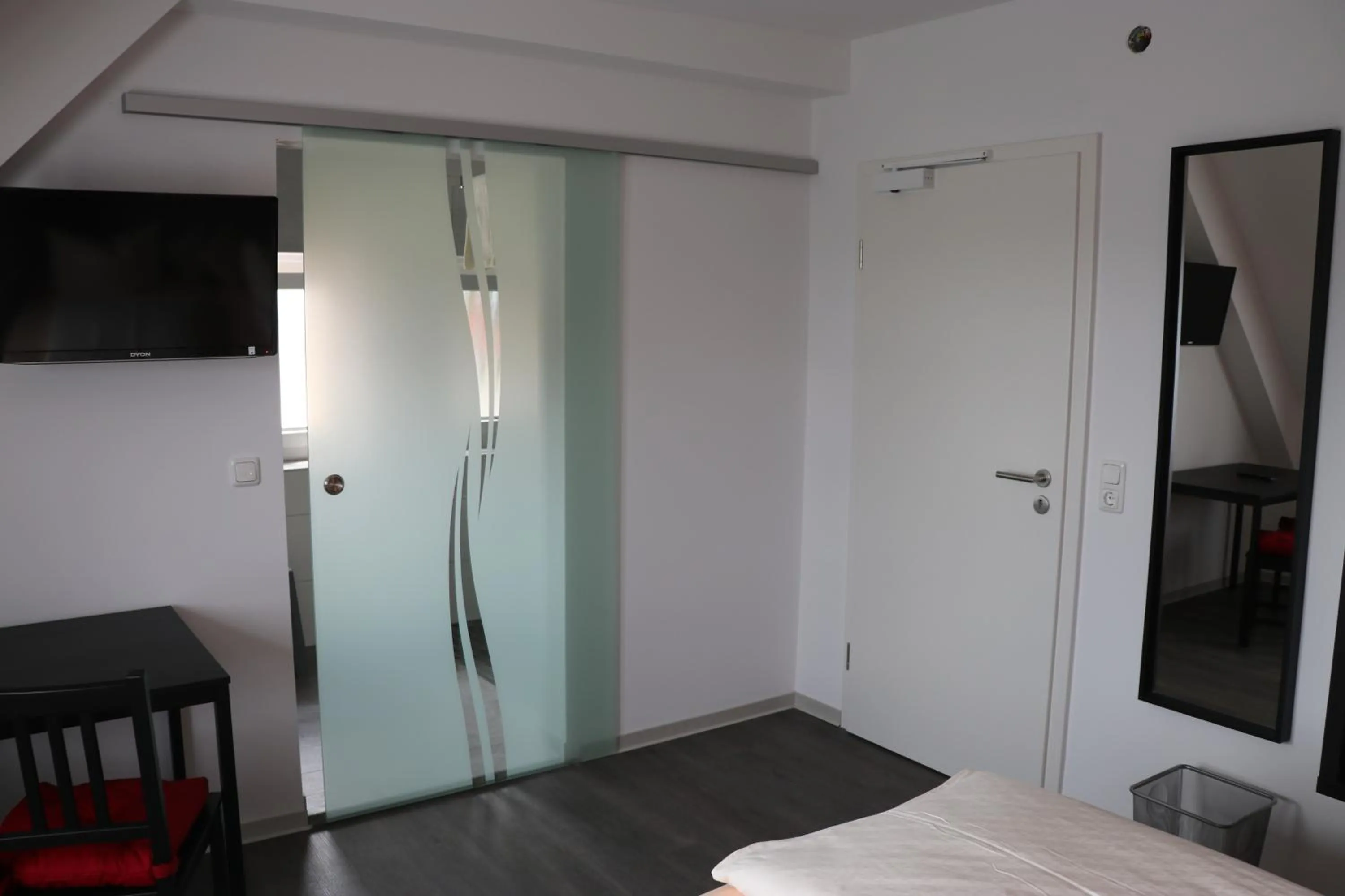 Bathroom, Bed in Gasthof Post