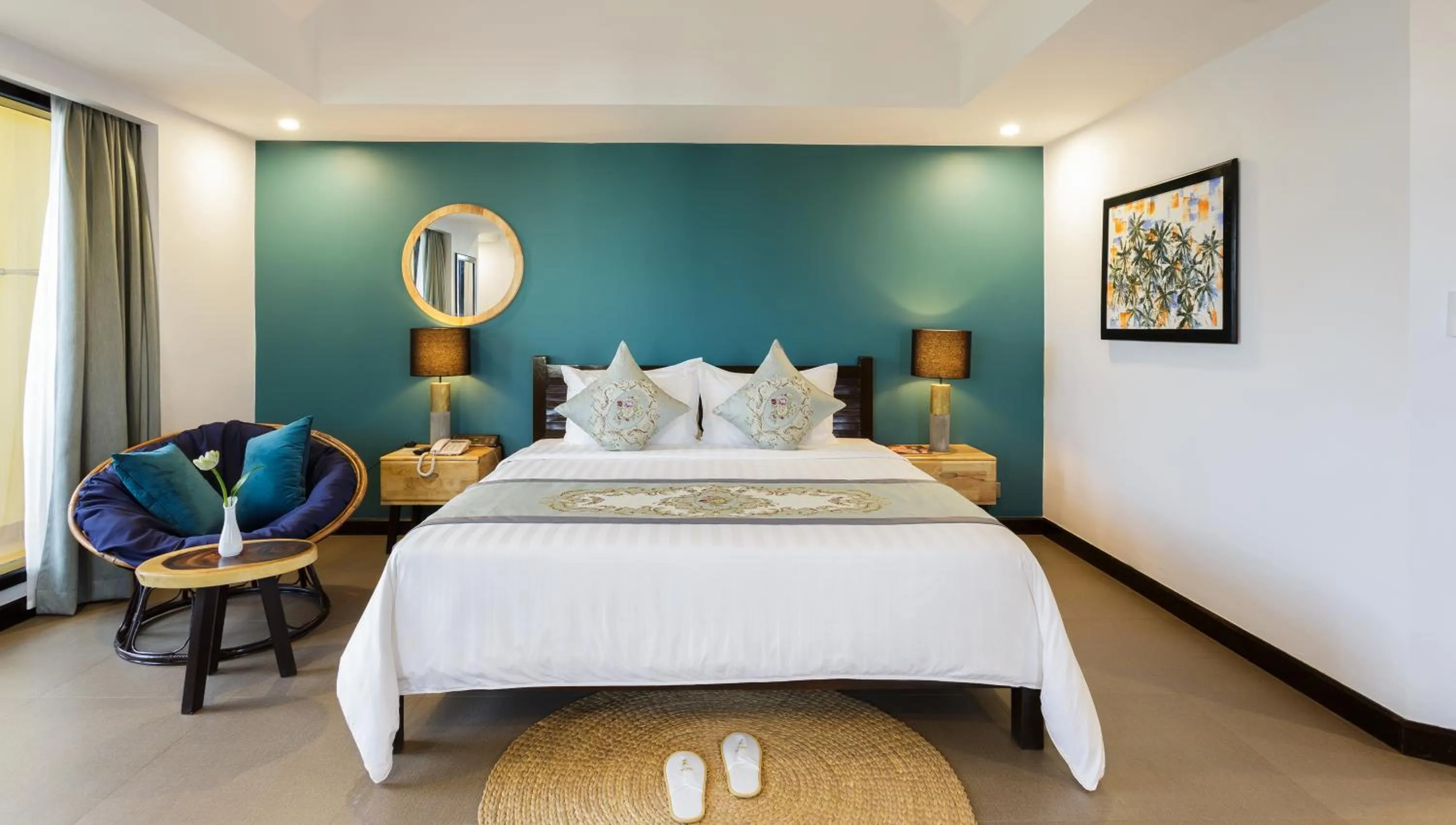 Bed in Sokchea Angkor Hotel