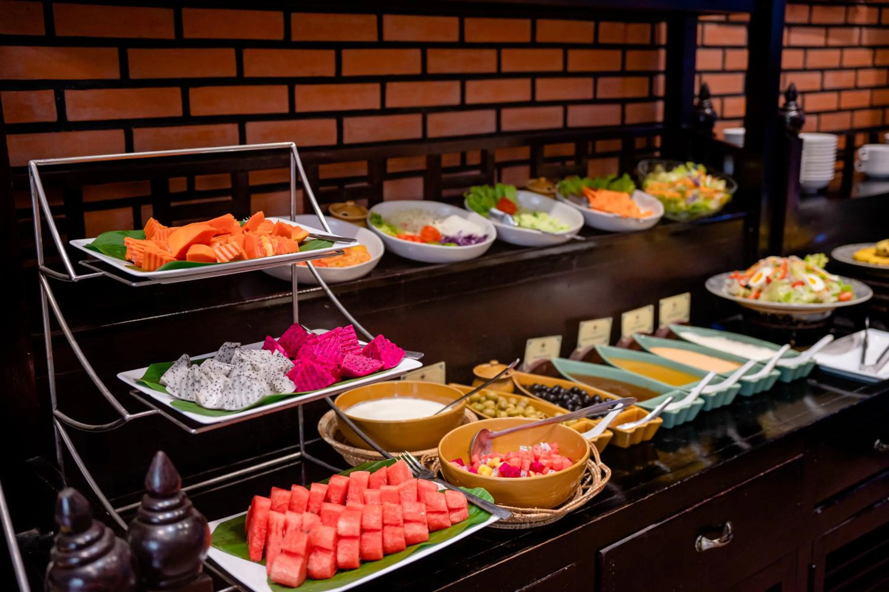 Buffet breakfast in Sokchea Angkor Hotel