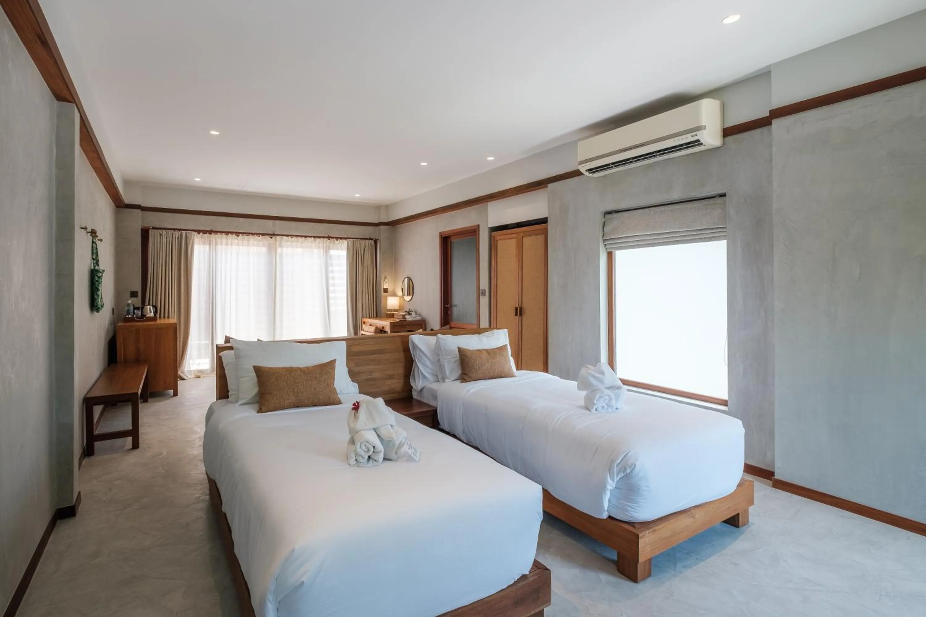 Bed in Banana Fan Sea Resort