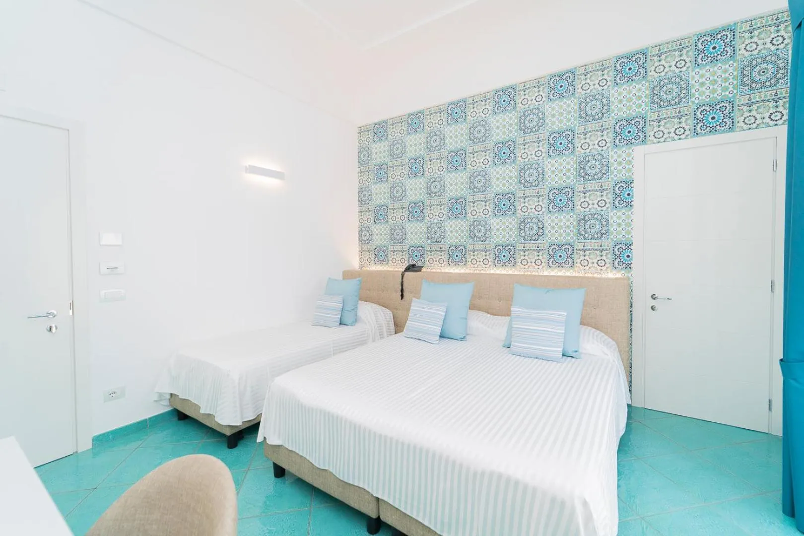 Bed in Hotel Miramare