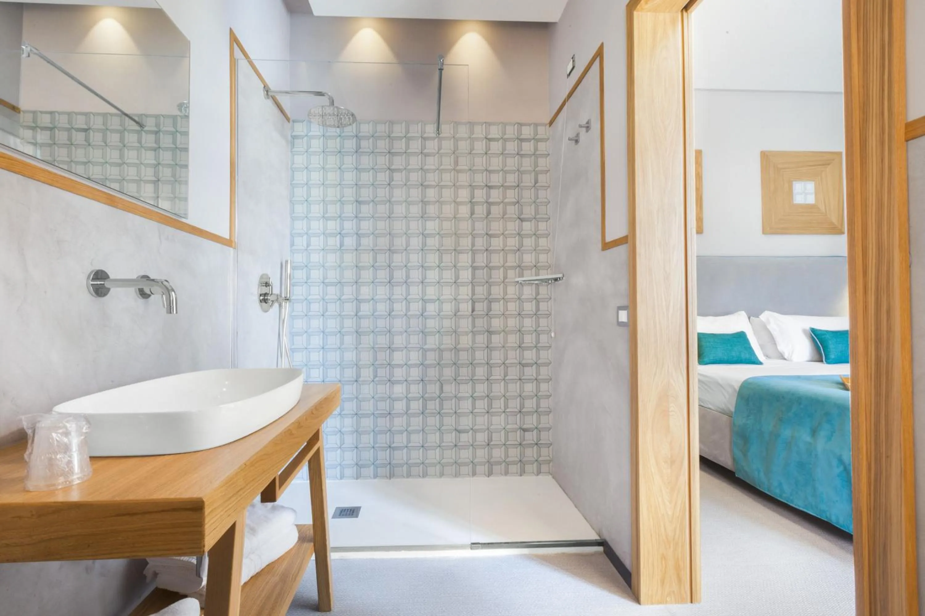 Bathroom, Bed in La Piazzetta Guest House