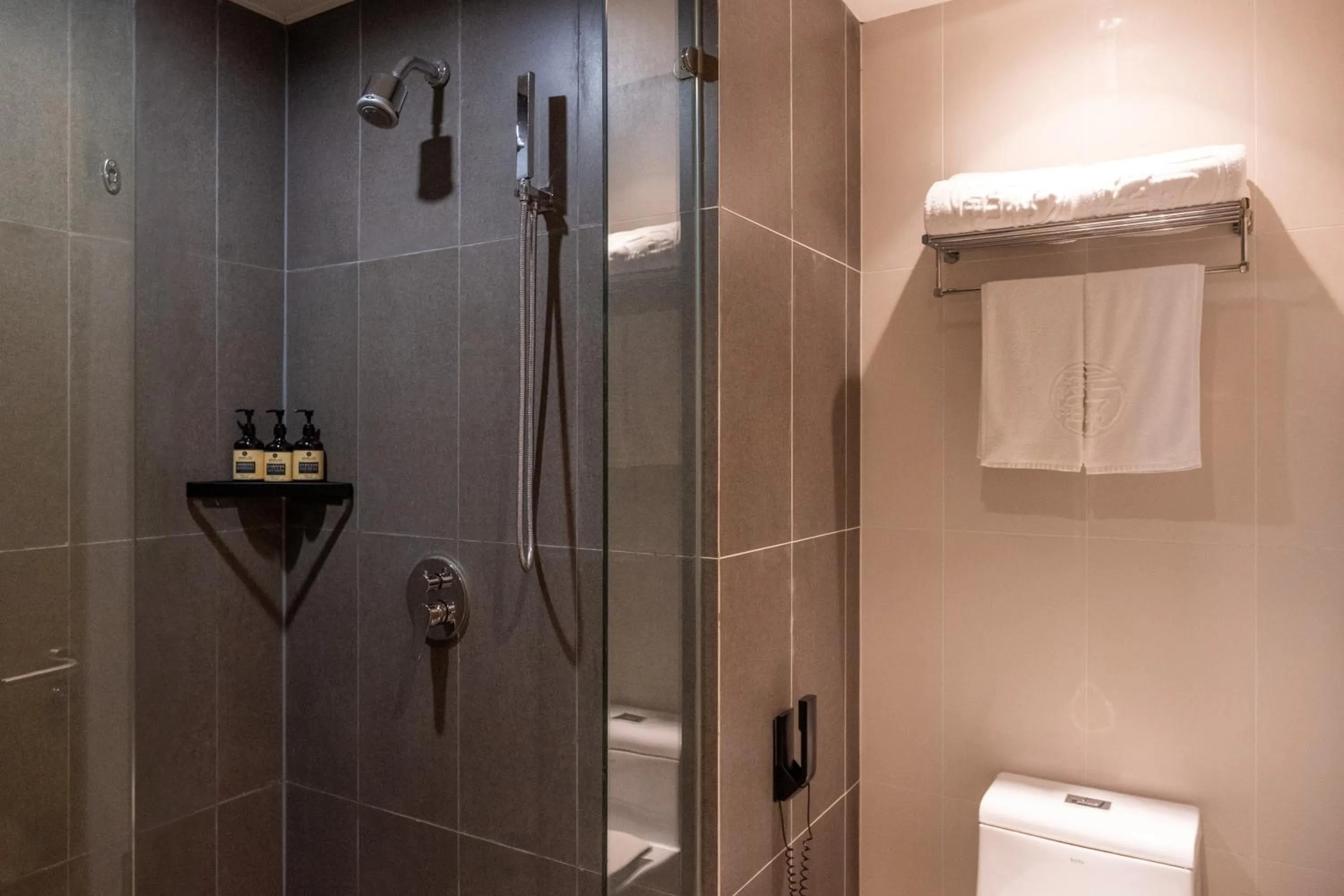 Shower in SHANGHAI-DECO Hotel-Free shuttle bus to Pudong Airport and Disneyland