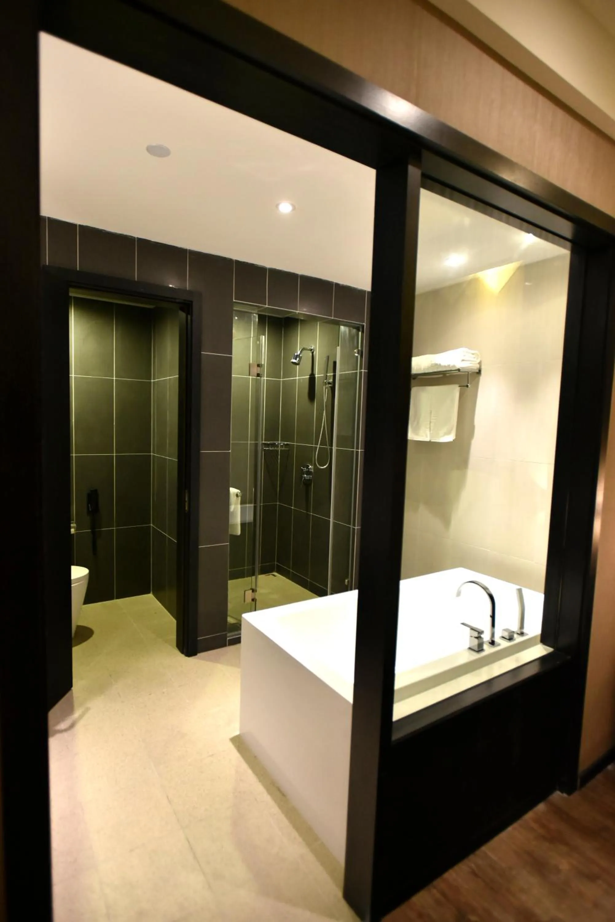 Bathroom in SHANGHAI-DECO Hotel-Free shuttle bus to Pudong Airport and Disneyland